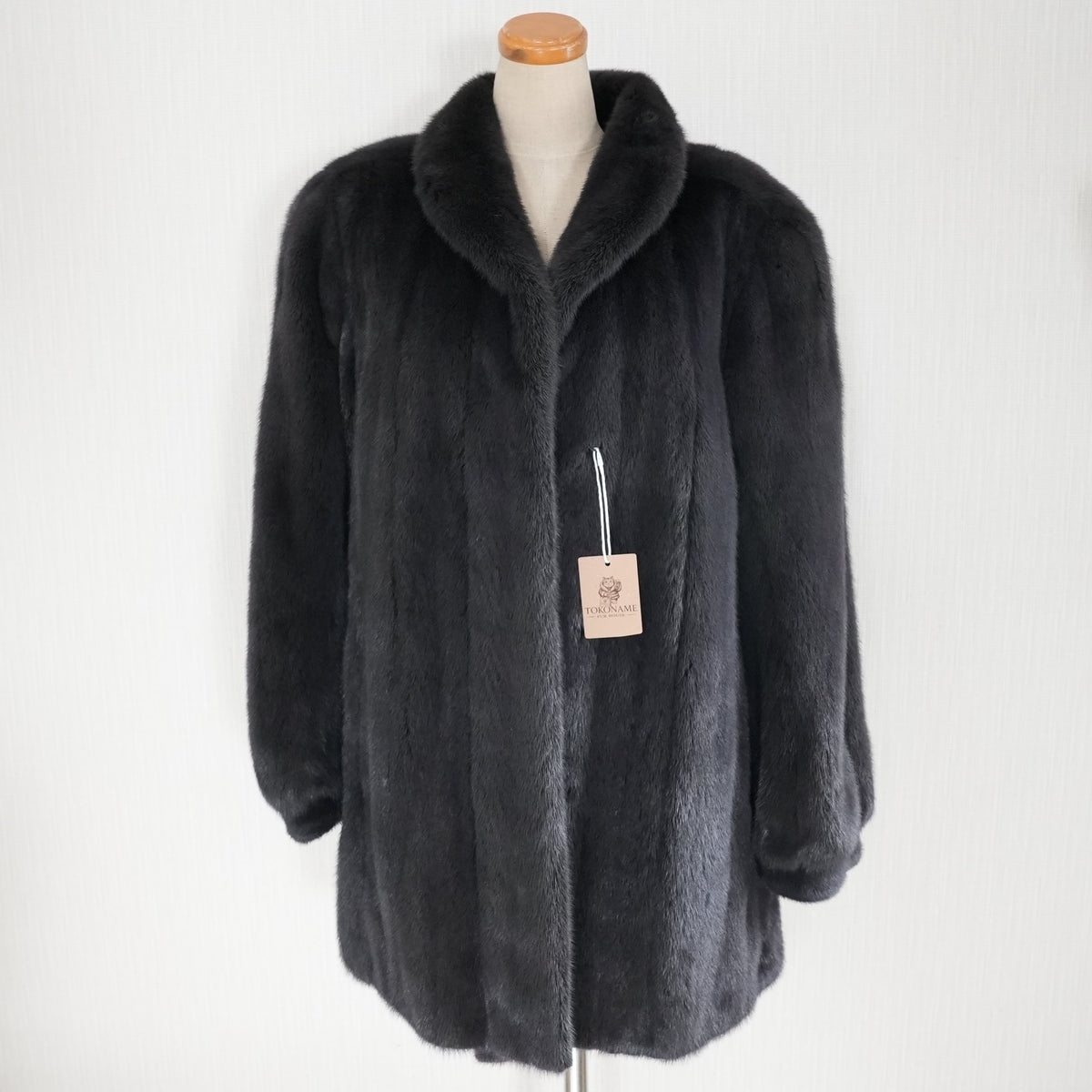 Mink Fur Coat Dark Gray Dyed Soft Leather - Genuine Vintage Fur From Japan