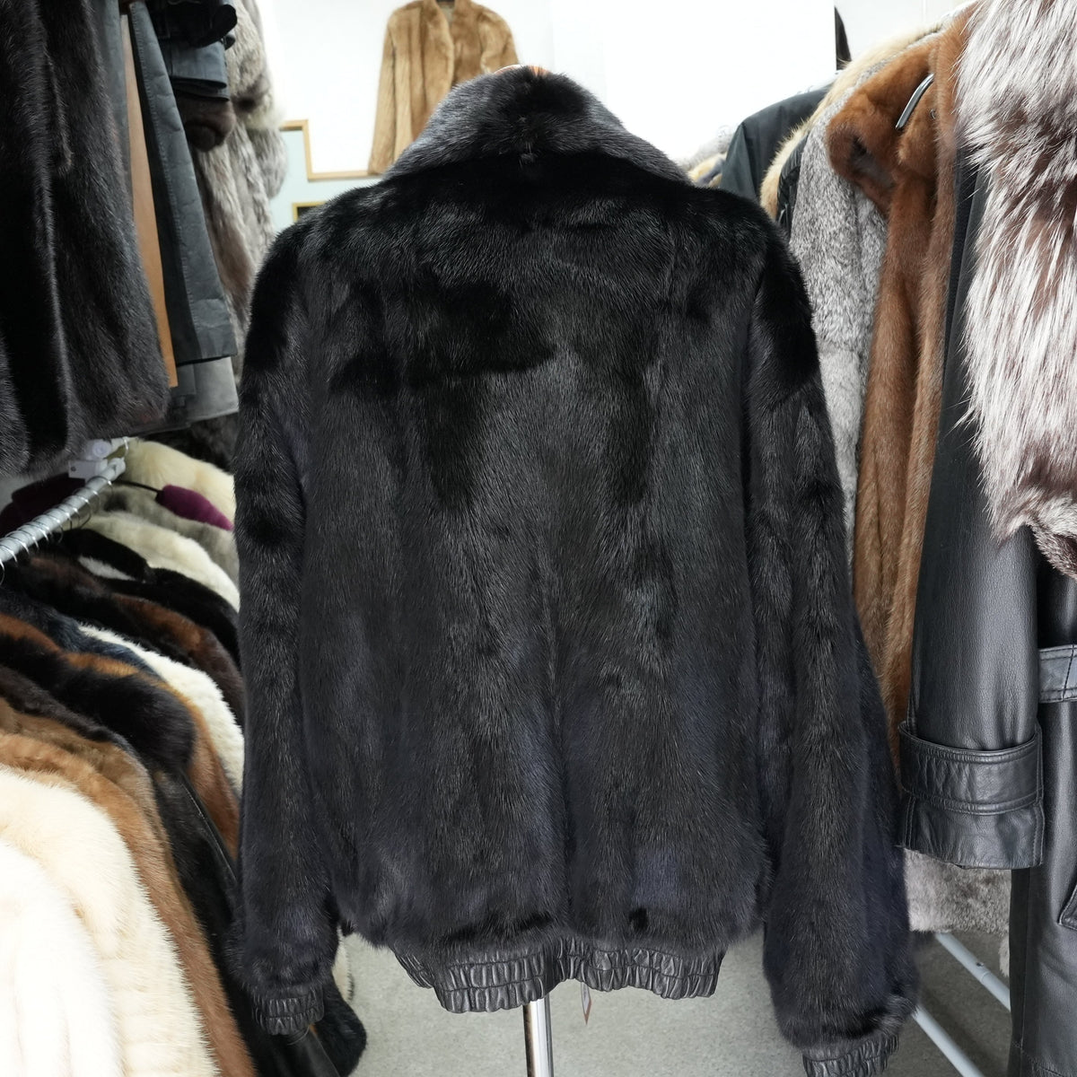 Mink and Leather Reversible Zip Up Jacket - Genuine Vintage Fur From Japan