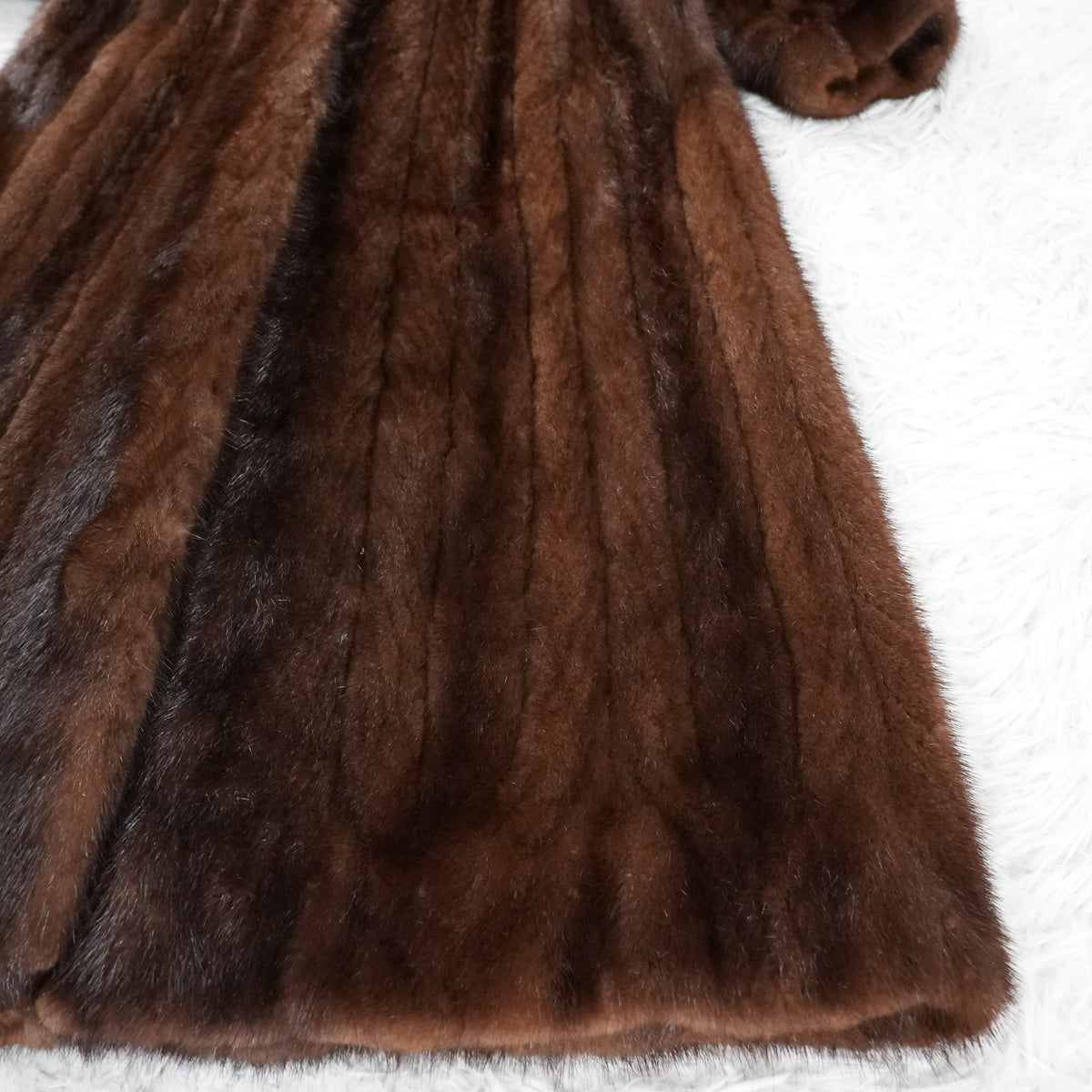 Dark Mink Very Long Coat - Genuine Vintage Fur From Japan