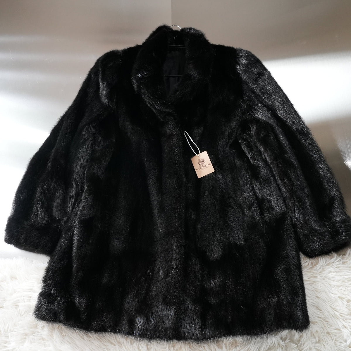 Dark Mink Fur Coat MG Sable - Genuine Vintage Fur From Japan