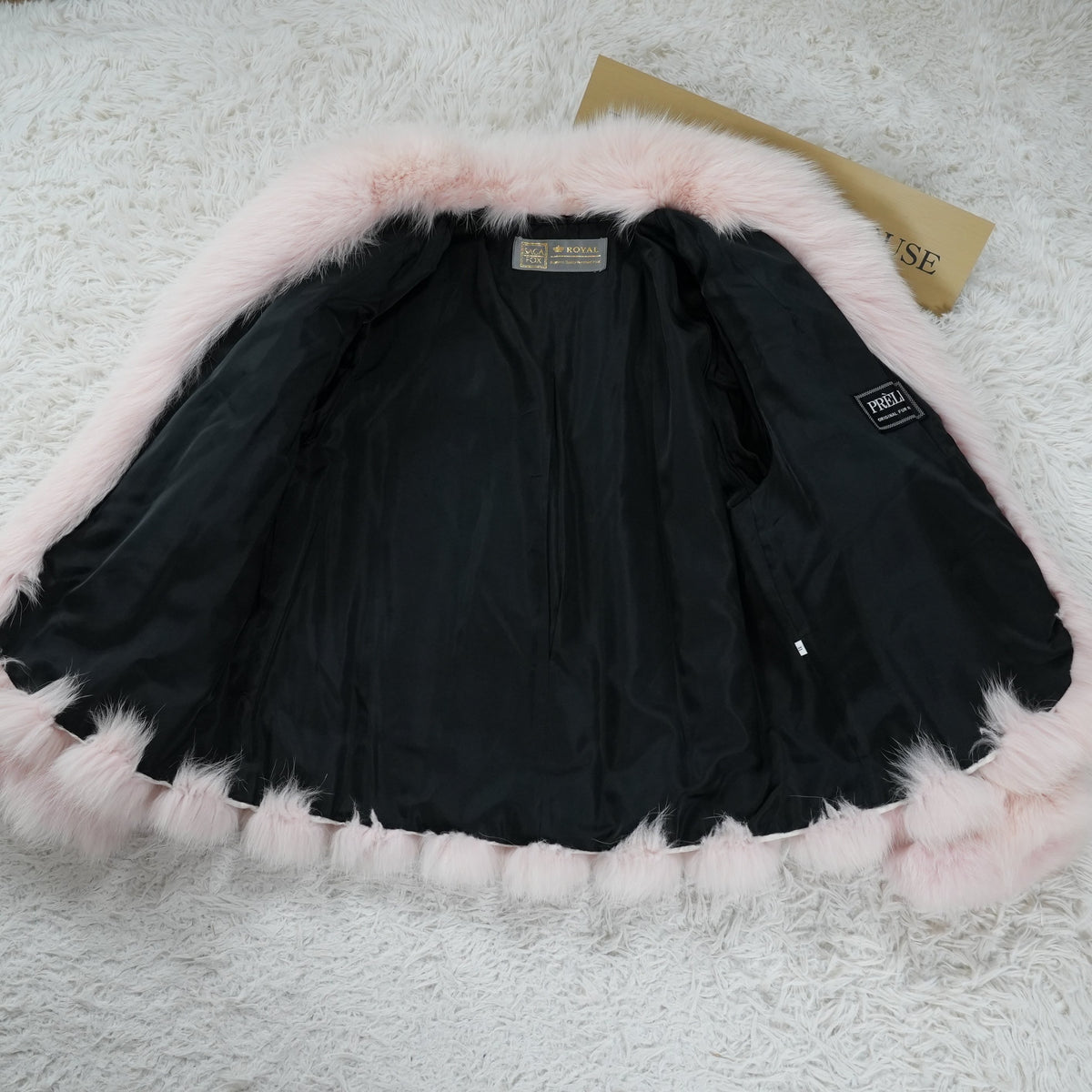 Pink Dyed SAGA ROYAL FOX Fur Coat - Genuine Vintage Fur From Japan