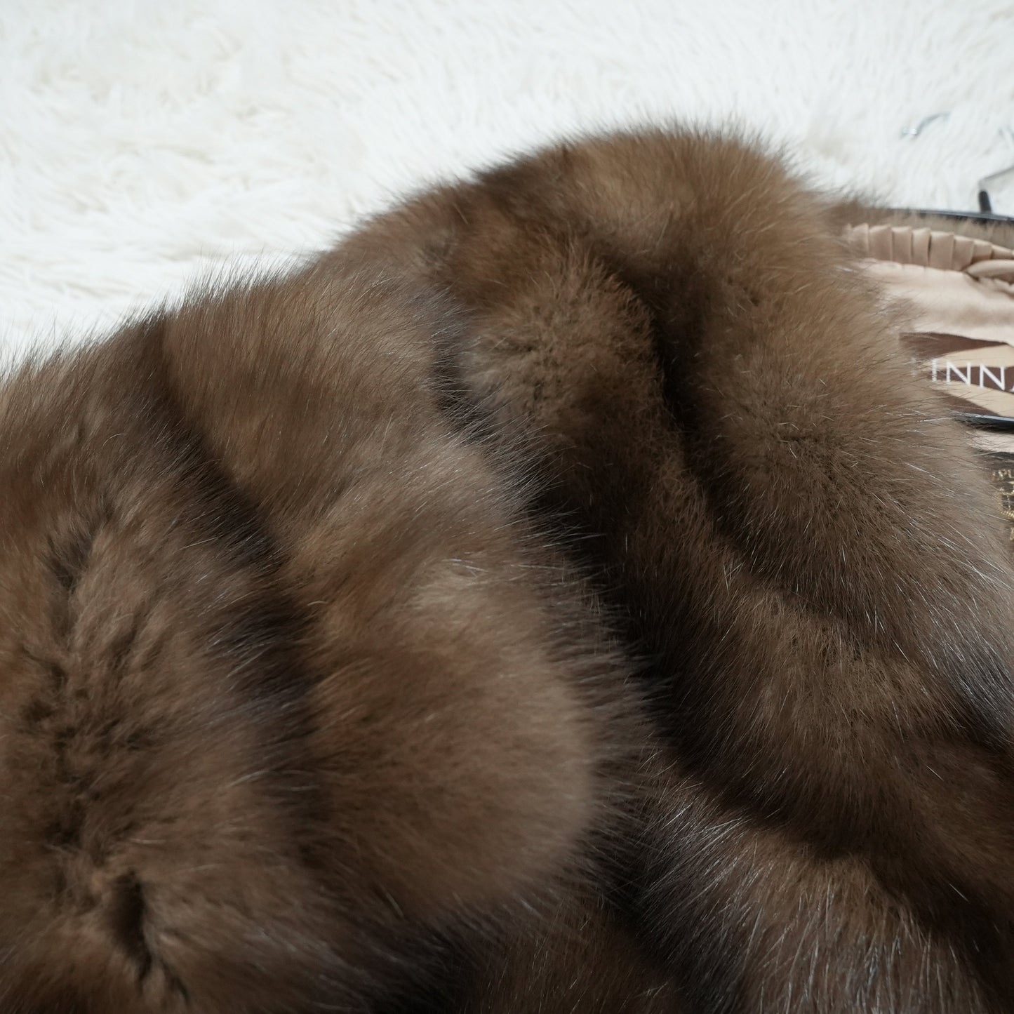 SOBOL Silvery Russian Sable Fur cropd Jacket - Genuine Vintage Fur From Japan