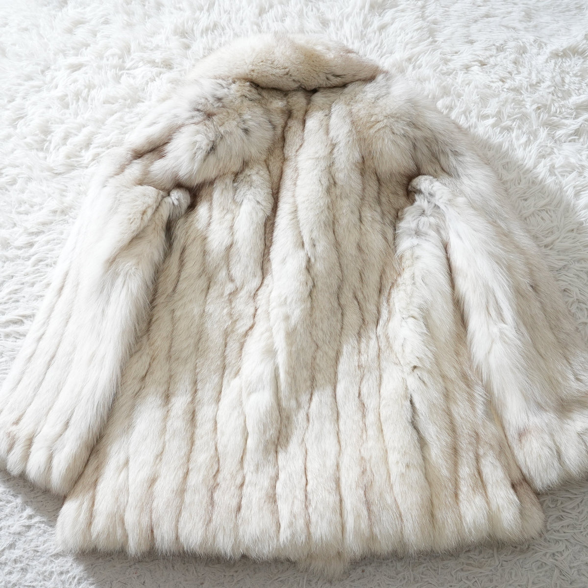 Blue Fox Fur Coat - Genuine Vintage Fur From Japan
