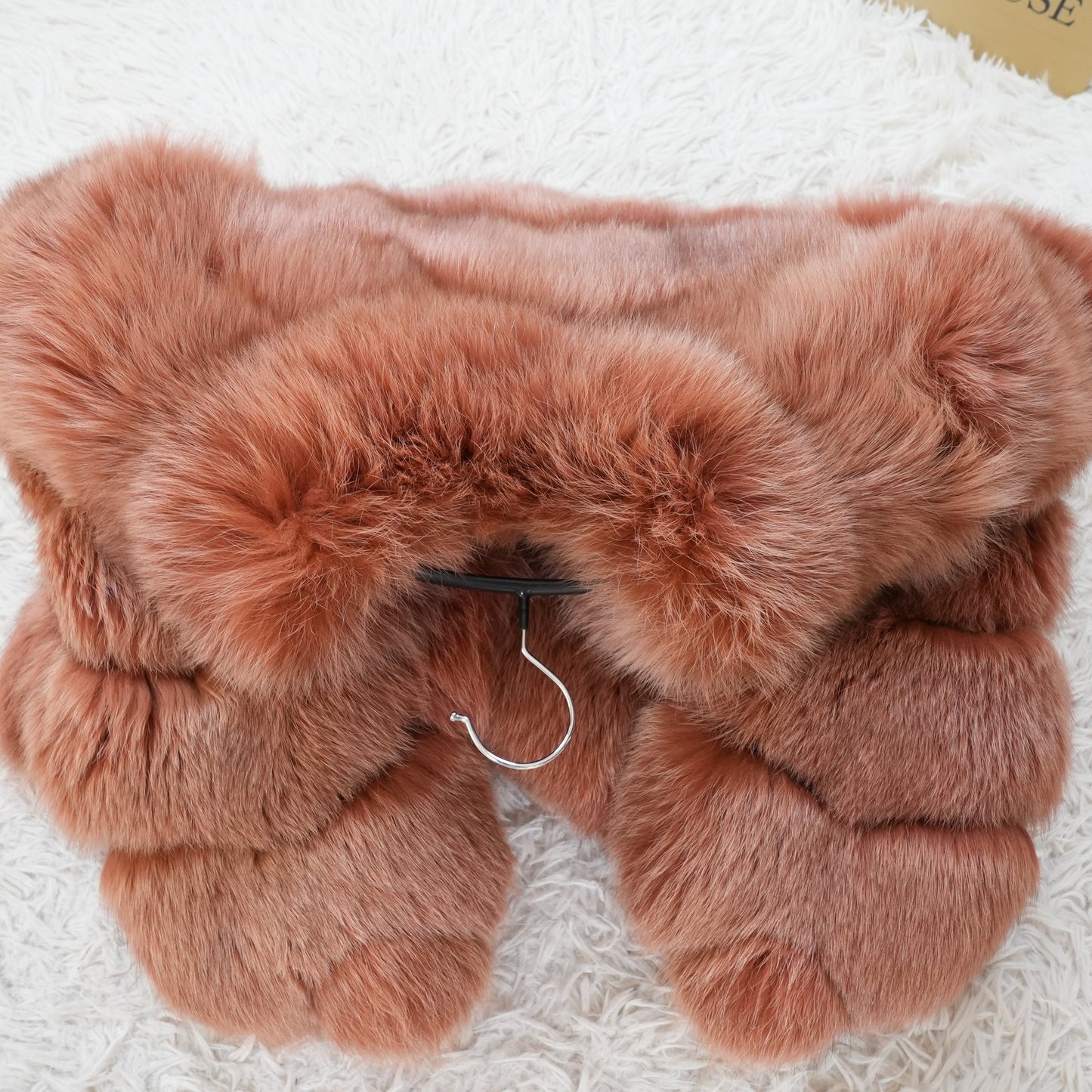 Dull Red Dyed SAGA FOX Fur Coat - Genuine Vintage Fur From Japan
