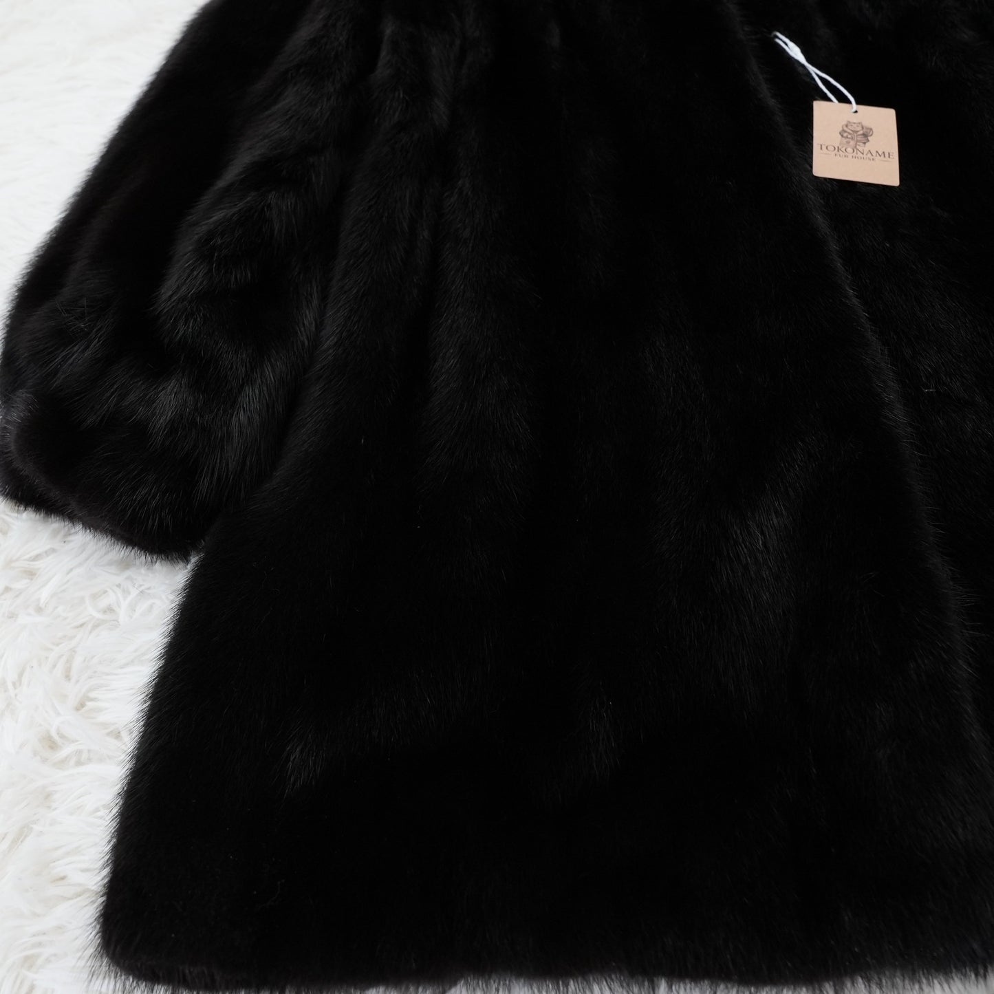 Dark Mink Coat Genuine Vintage Fur Japan