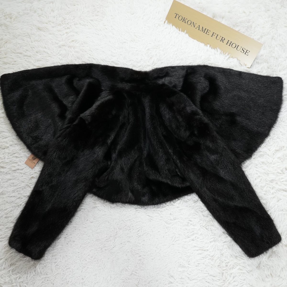 Dark Mink Big collar crop Jacket - Genuine Vintage Fur From Japan