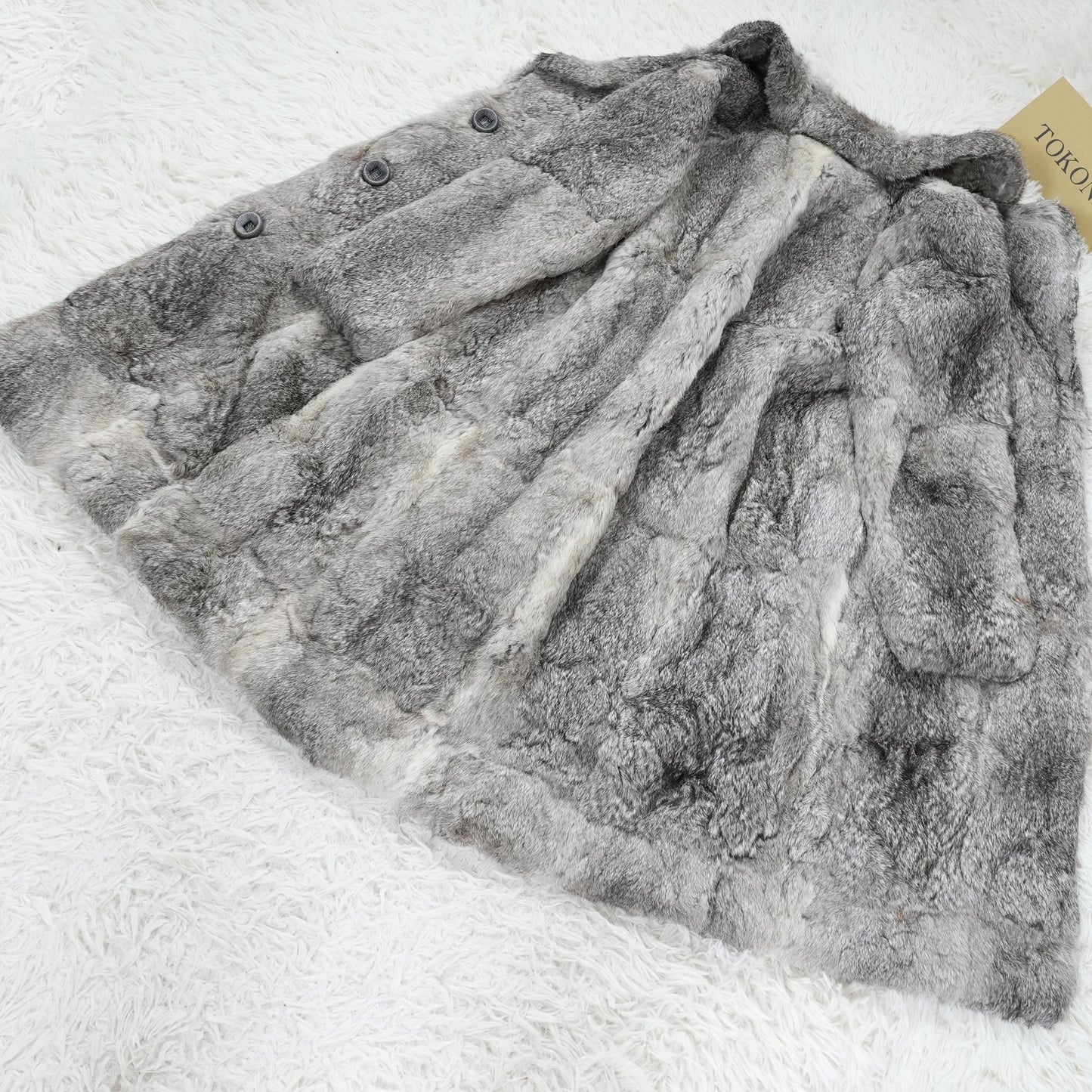 Rabbit Fur Long Coat -  Genuine Vintage Fur From Japan