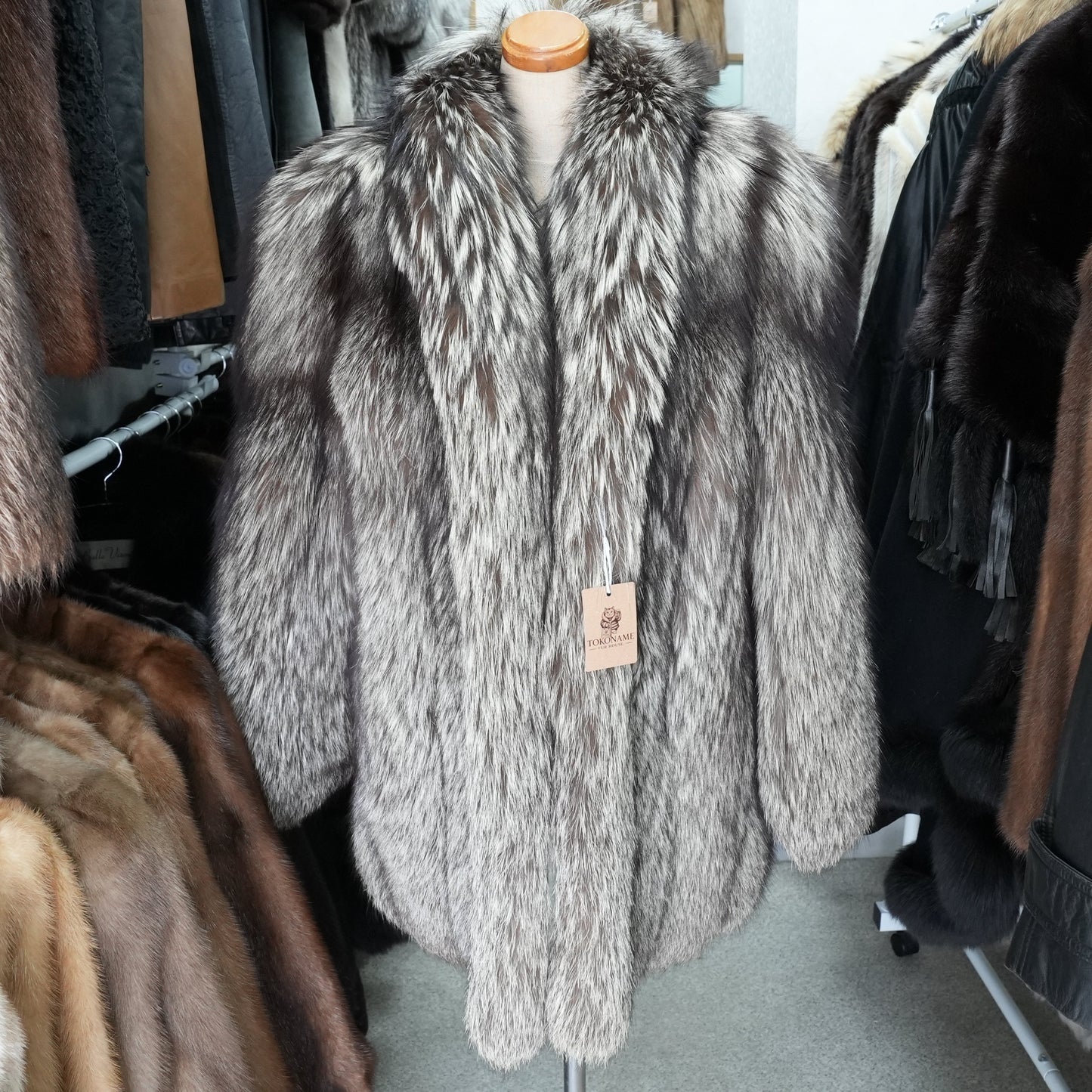 Silver Fox Coat - Genuine Vintage Fur From Japan