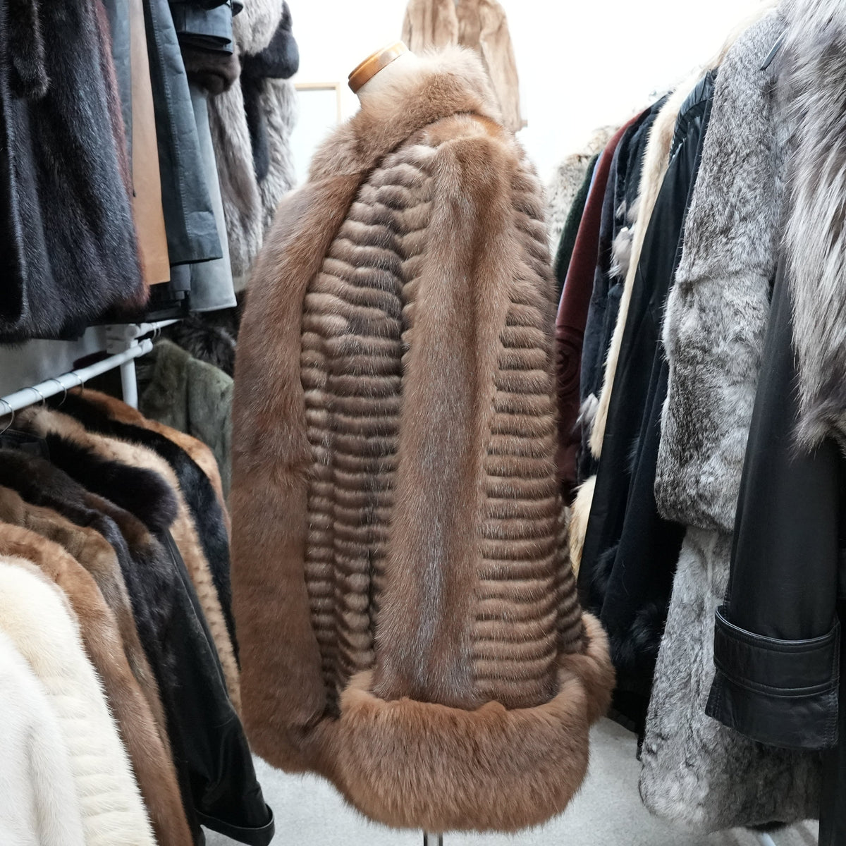Mink and Fox Fru Coat - Genuine Vintage Fur From Japan