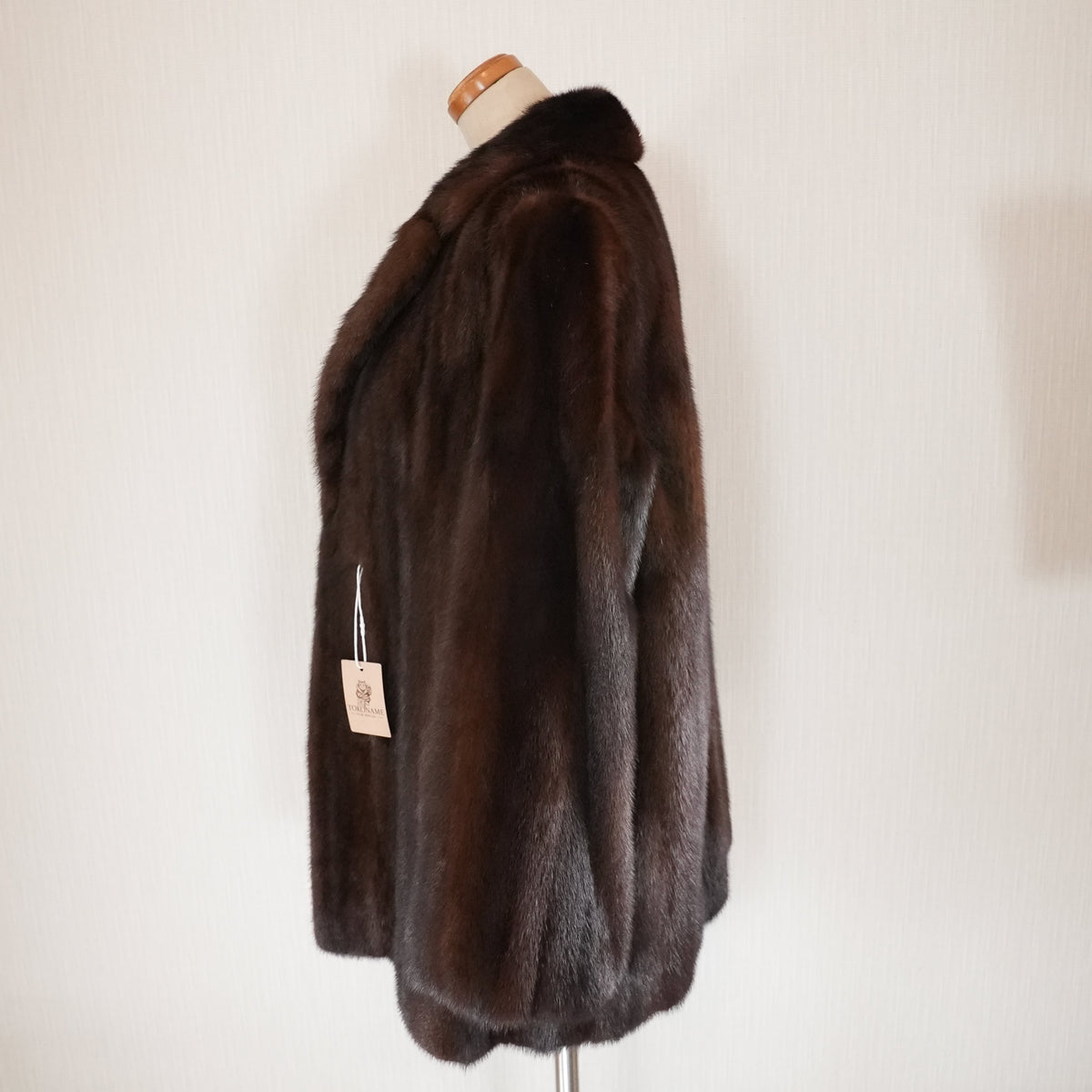 VISCARDI Mahogany Mink Fur Coat heavily - Genuine Vintage Fur From Japan