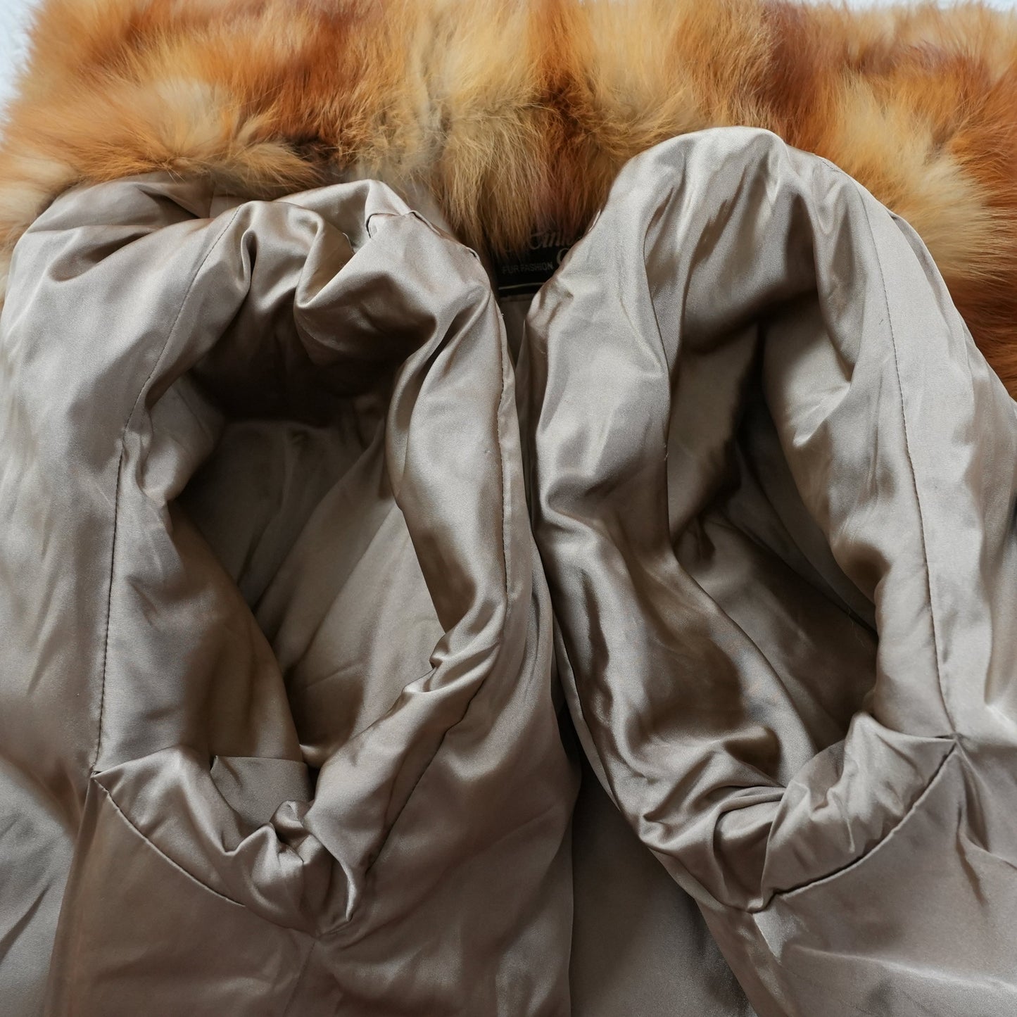 Red Fox Hoodie Long Coat - Genuine Vintage Fur From Japan