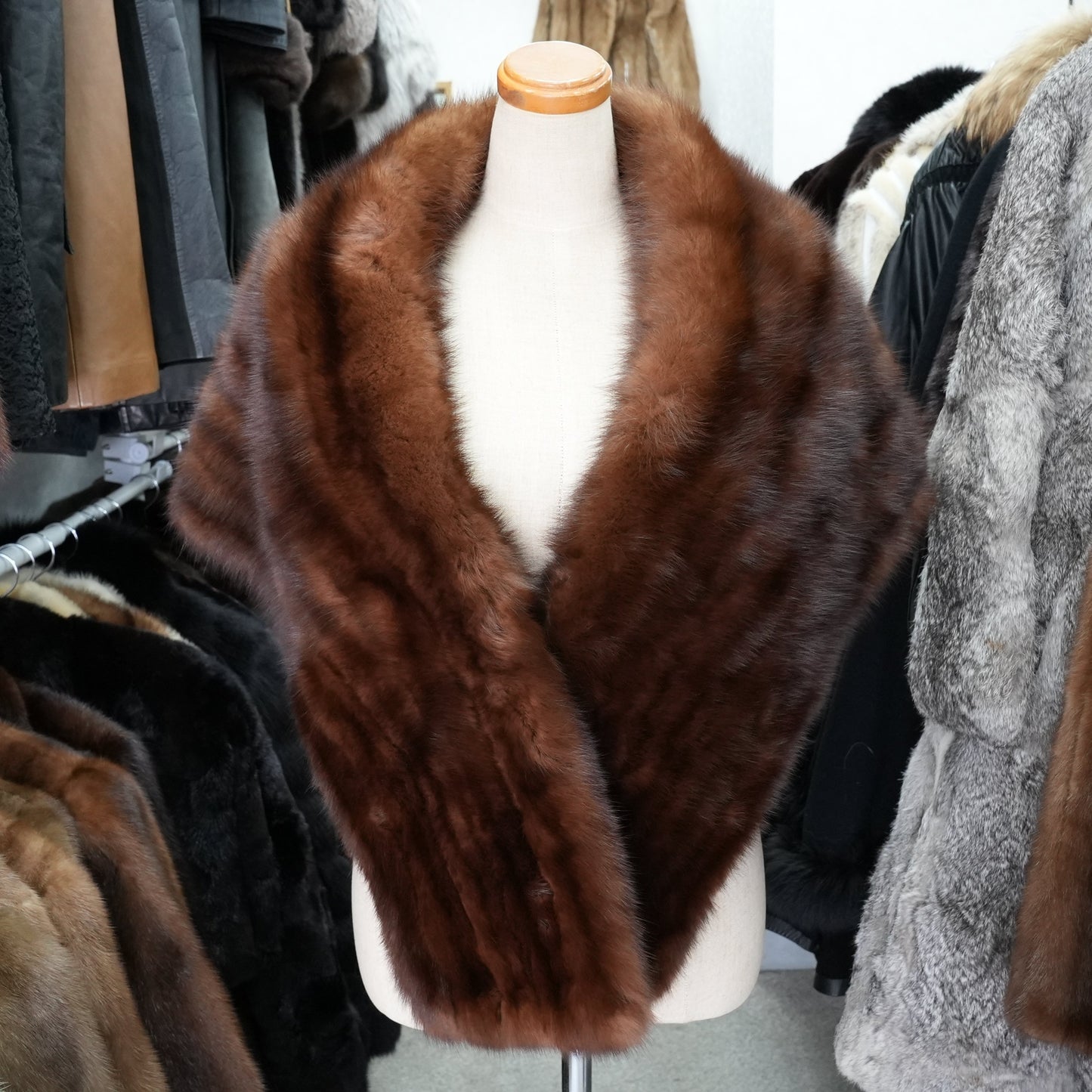 Marten Shawl oversized - Genuine Vintage Fur From Japan