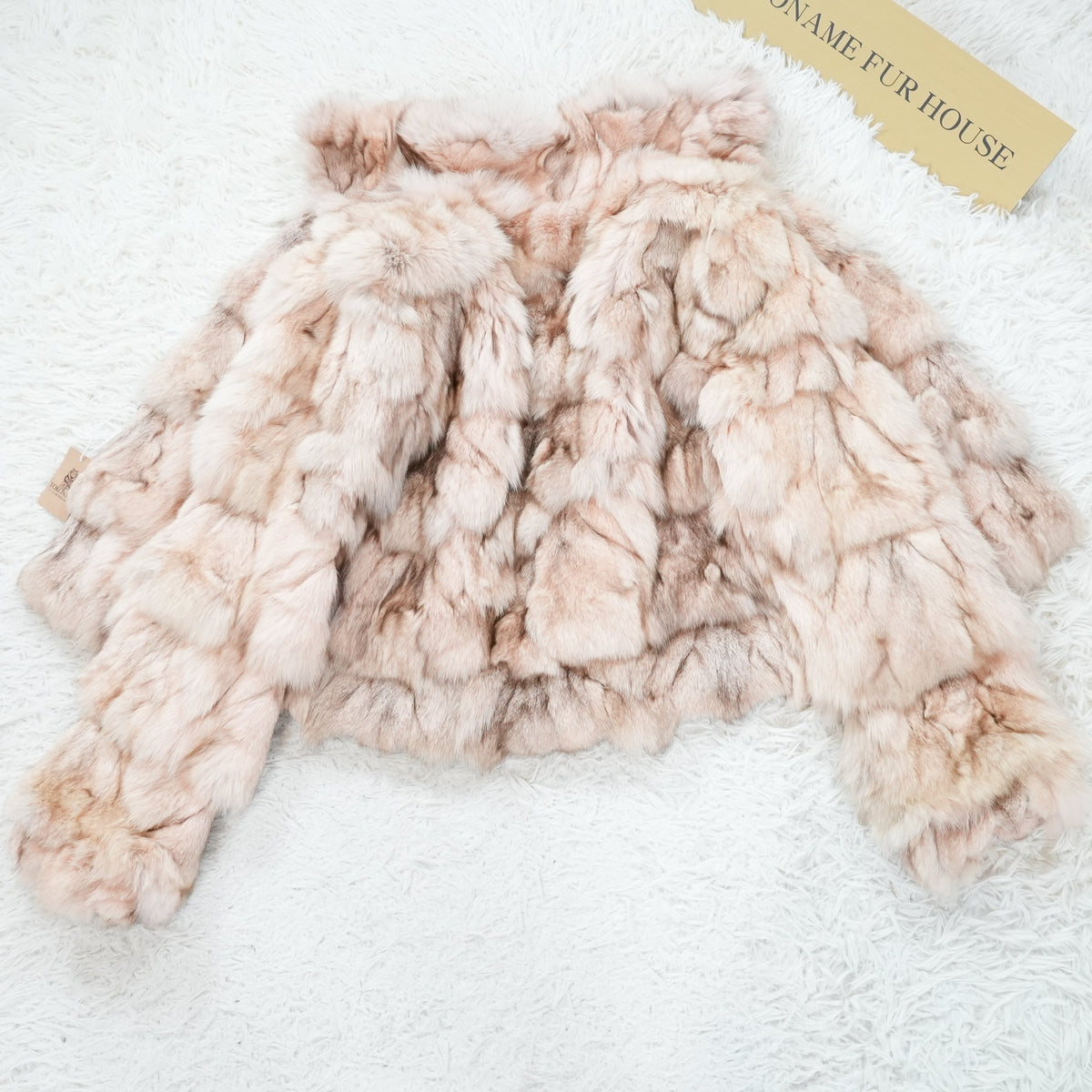 Pink Dyed Fox Fur Jacket - Genuine Vintage Fur From Japan