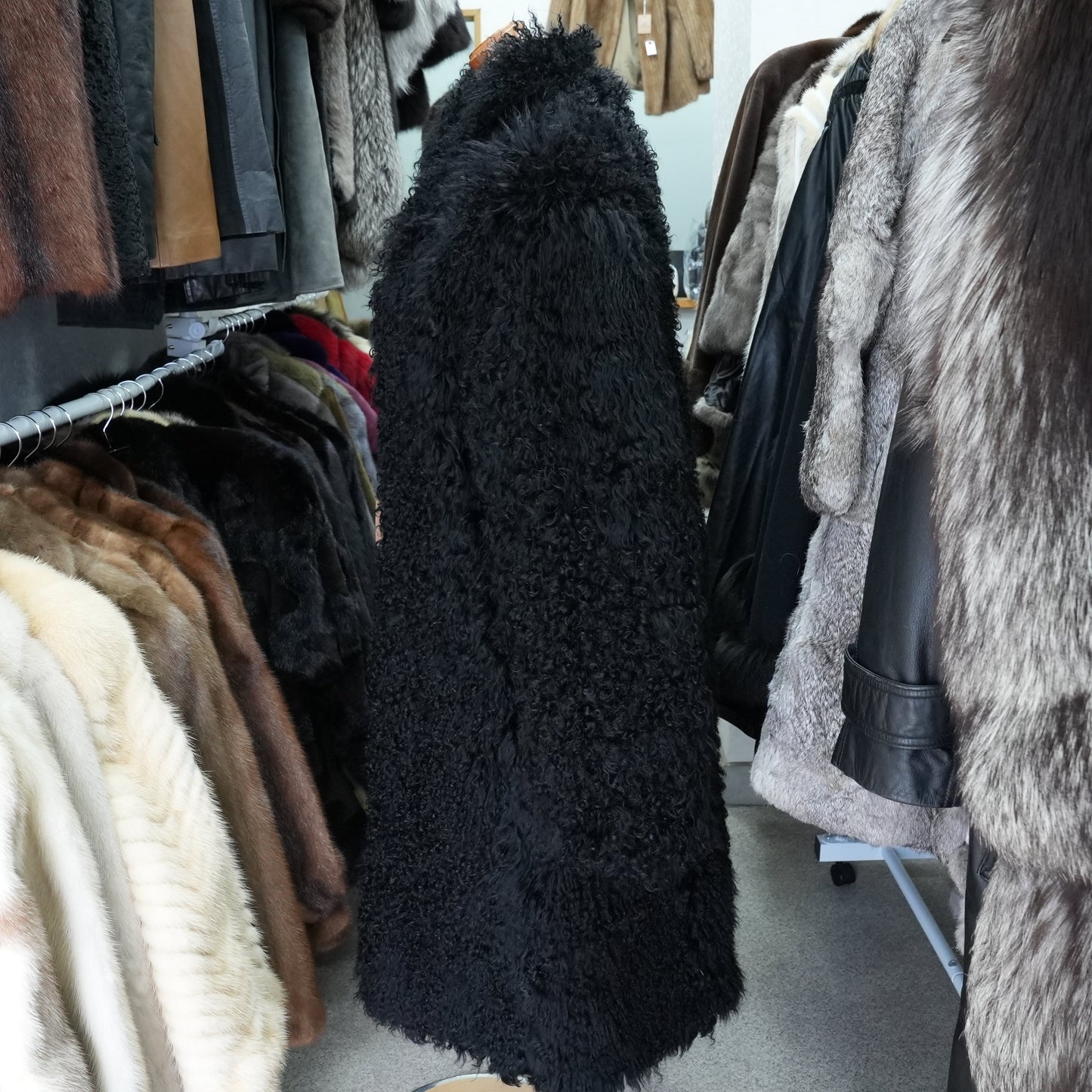 Mongolian Lamb Fur Reversible Coat - Genuine Vintage Fur From Japan