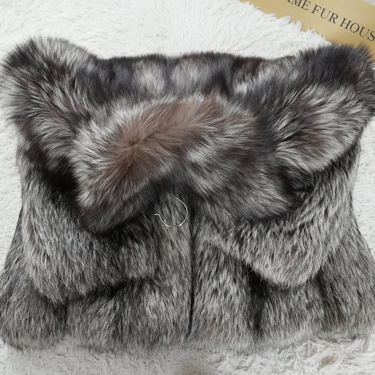 Silver Fox Fur Coat Soft and Fluffy EMBA - Genuine Vintage Fur From Japan