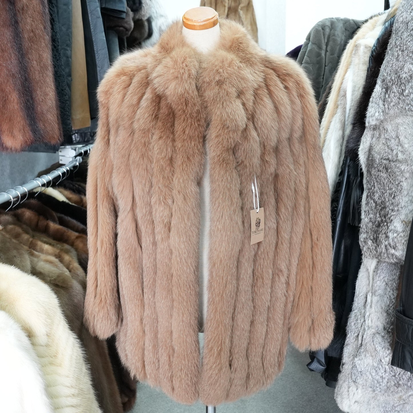 Brown Dyed Fox Coat - Genuine Vintage Fur From Japan