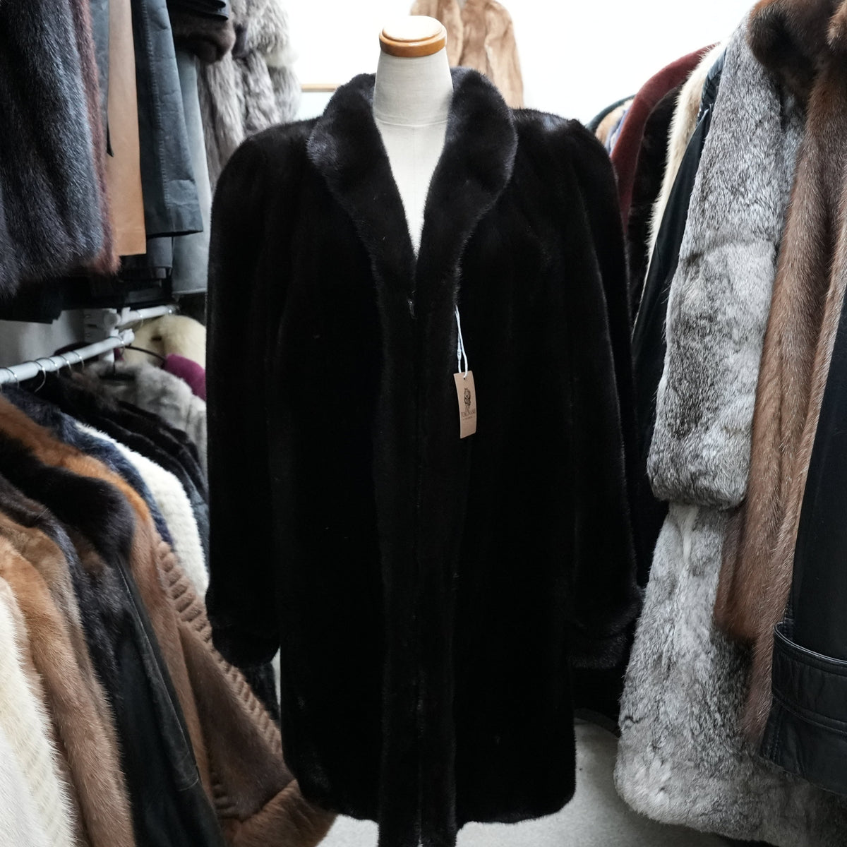 AMERICAN FUR AWARDS 5stars Mink Coat Soft Leather - Genuine Vintage Fur From Japan