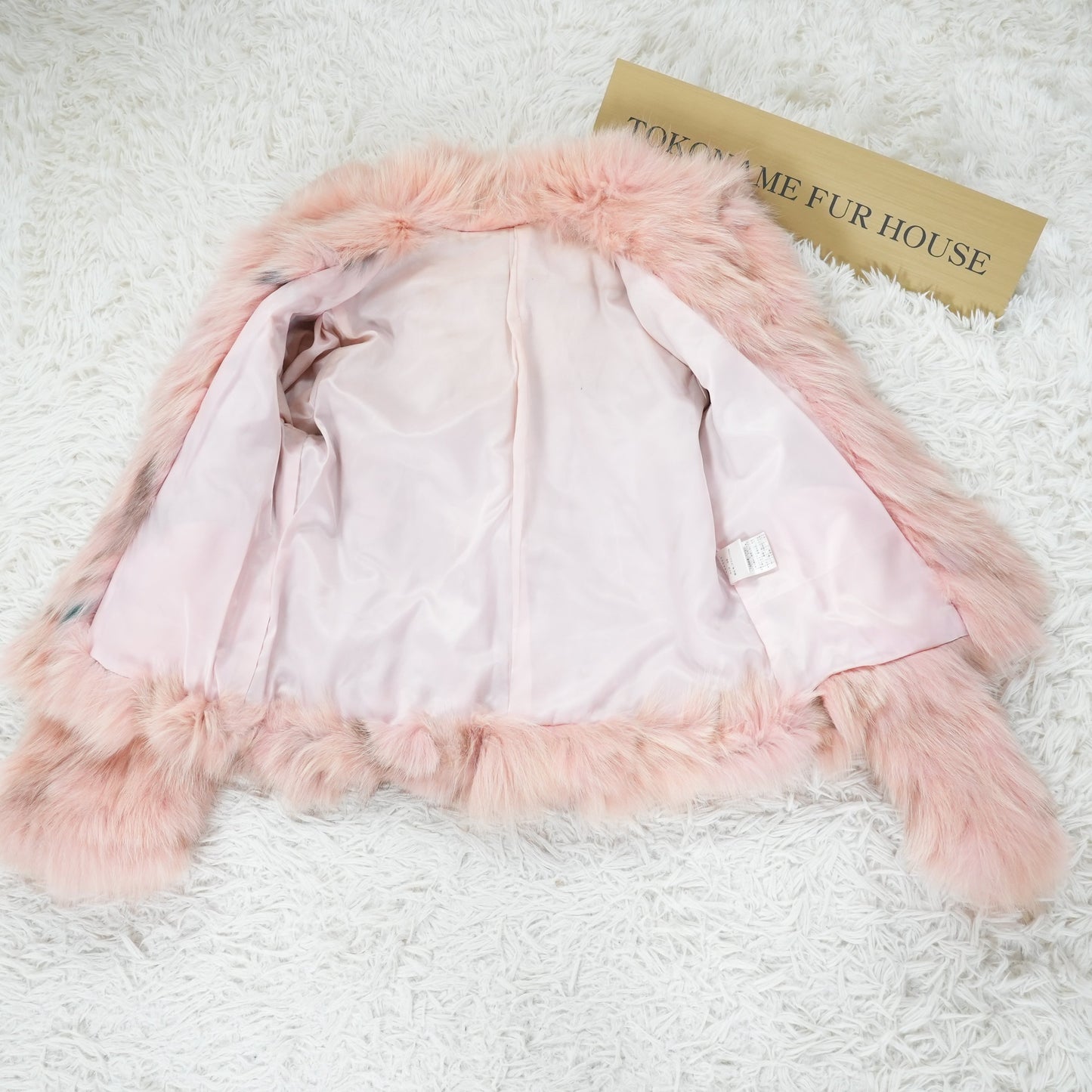 Pink Dyed Fox Fur Jacket - Genuine Vintage Fur From Japan