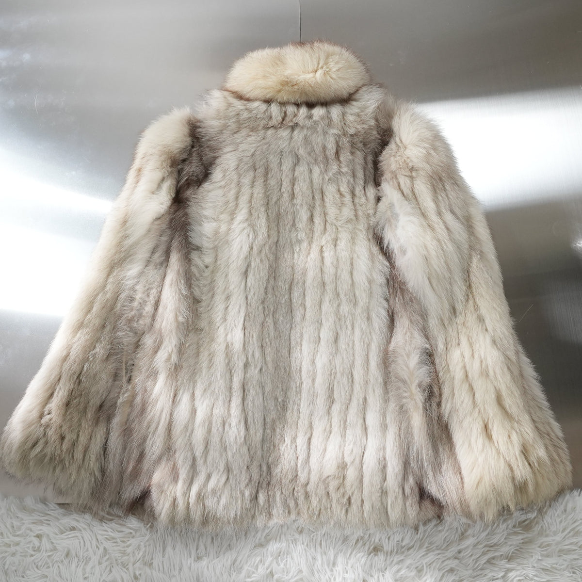 Blue Fox Fur Coat - Genuine Vintage Fur From Japan