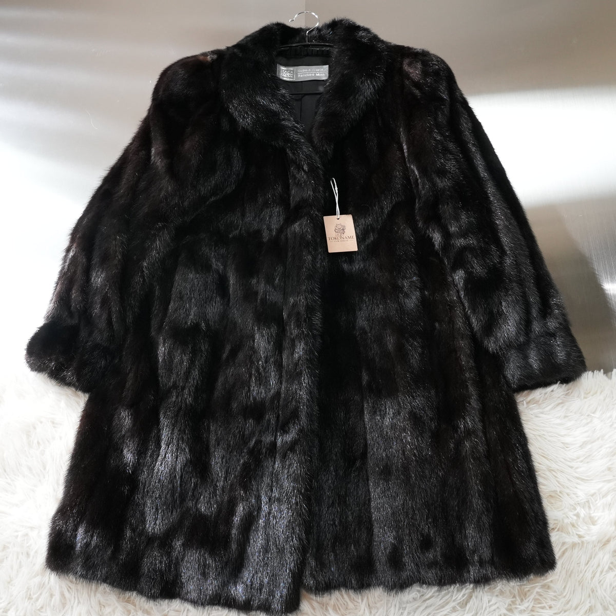 SAGA MINK semi Long Coat - Genuine Vintage Fur From Japan