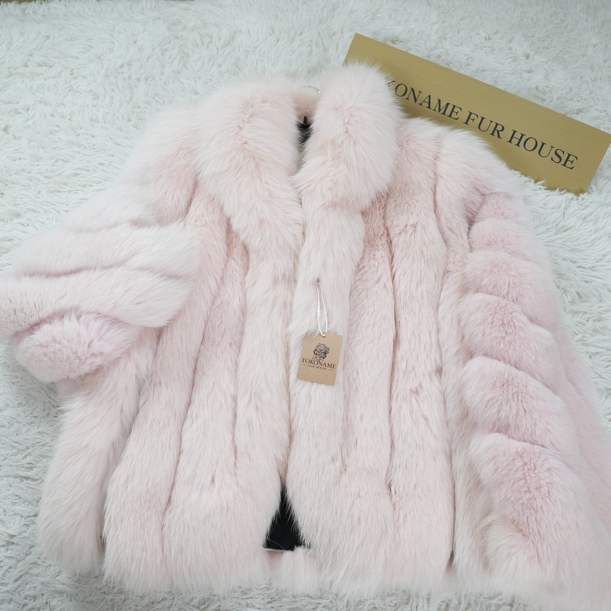 Pink Dyed SAGA ROYAL FOX Fur Coat - Genuine Vintage Fur From Japan