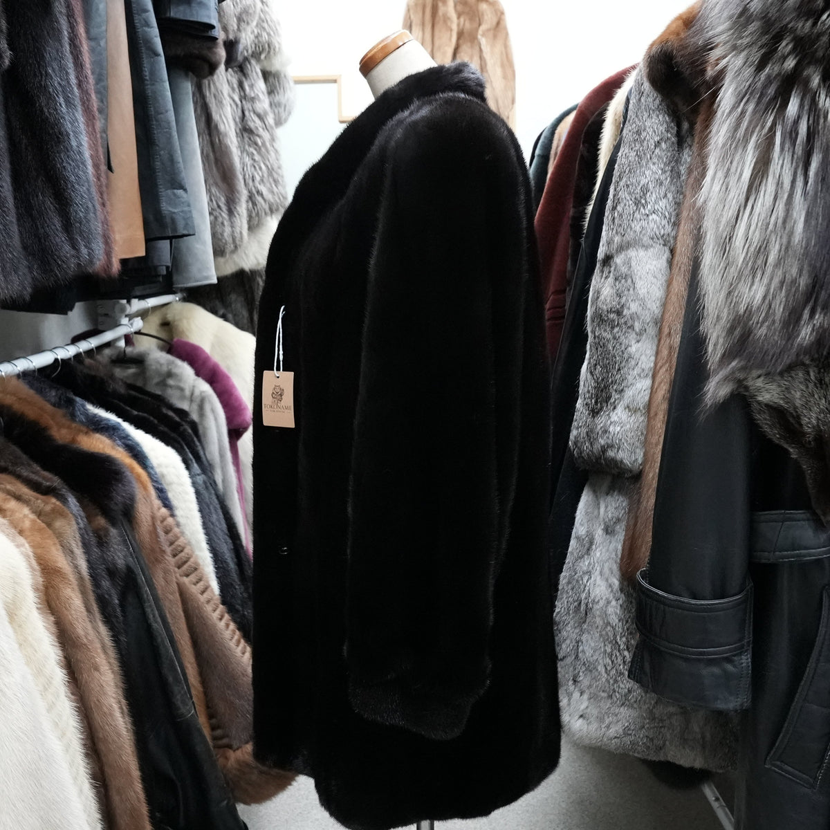 AMERICAN FUR AWARDS 5stars Mink Coat Soft Leather - Genuine Vintage Fur From Japan