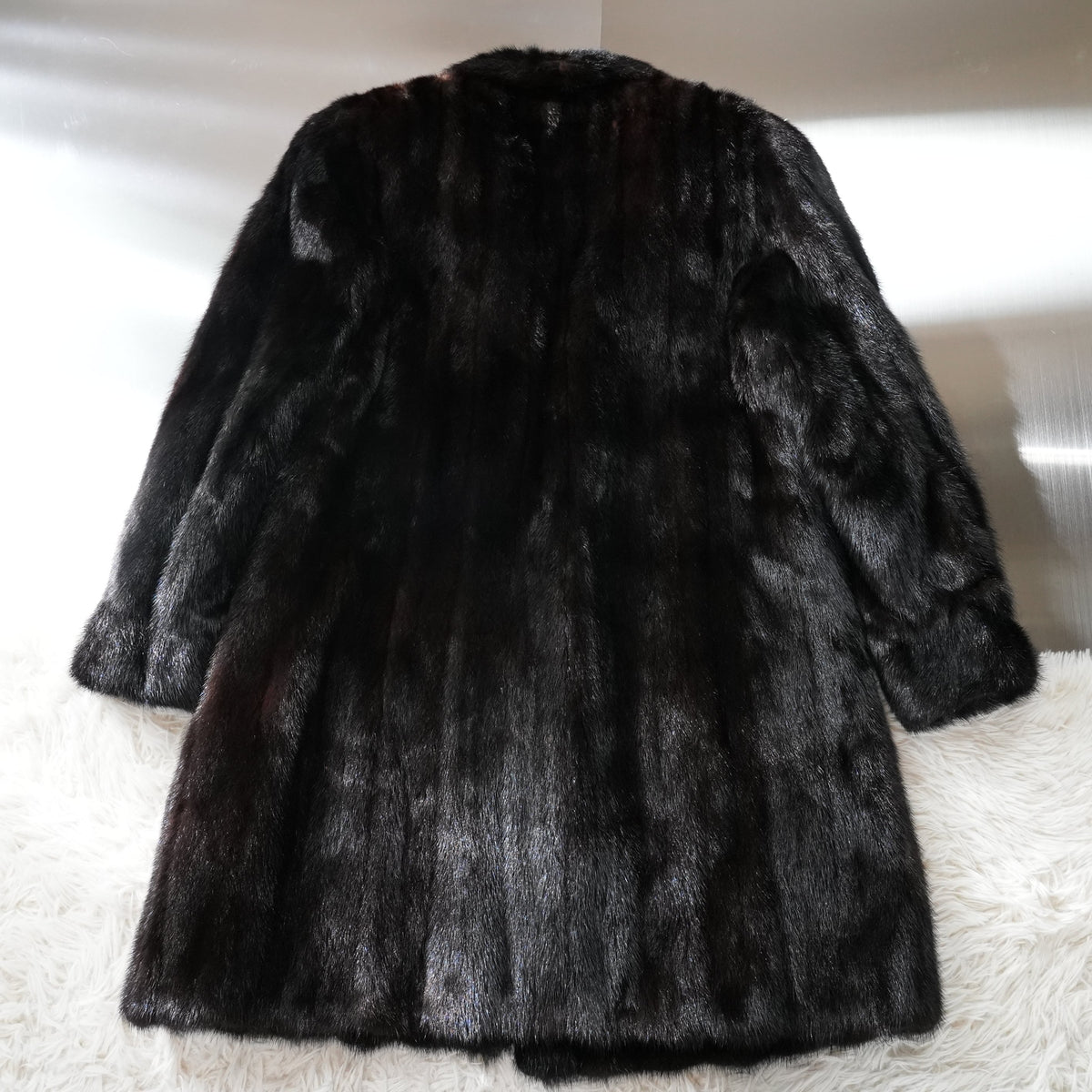 SAGA MINK semi Long Coat - Genuine Vintage Fur From Japan