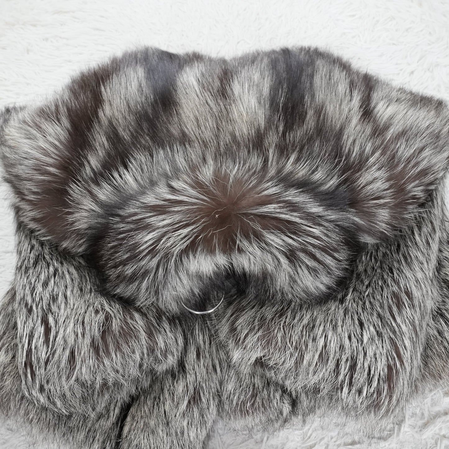 Silver Fox Fur Coat - Genuine Vintage Fur From Japan