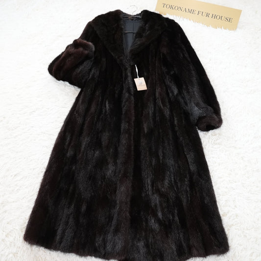 Dark Mink Long Coat - Genuine Vintage Fur From Japan
