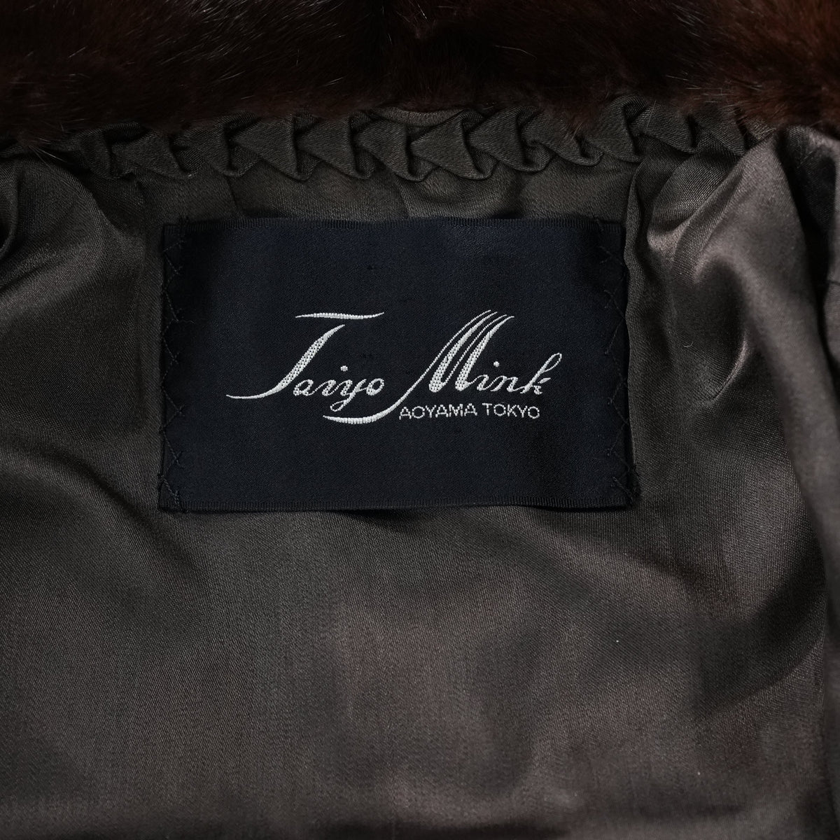 Dark Mink Fur Coat - Genuine Vintage Fur From Japan