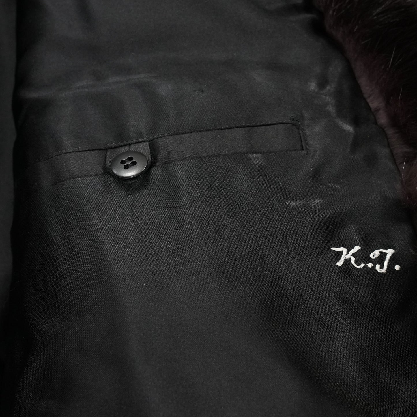 Men Sable Black Dyed Coat - Genuine Vintage Fur From Japan