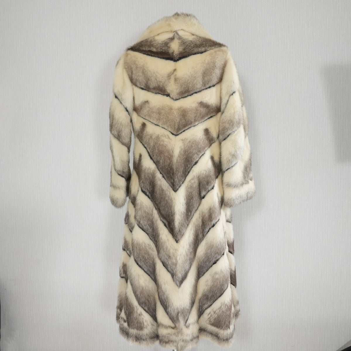 Cross Mink Fur Design Coat - Genuine Vintage Fur From Japan