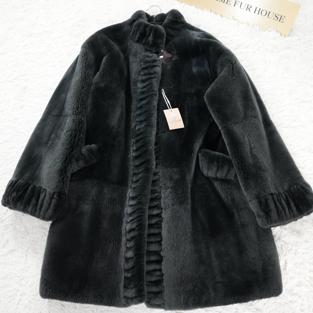 Nutria Green Dyed FUr COat Josephine - Genuine Vintage Fur From Japan