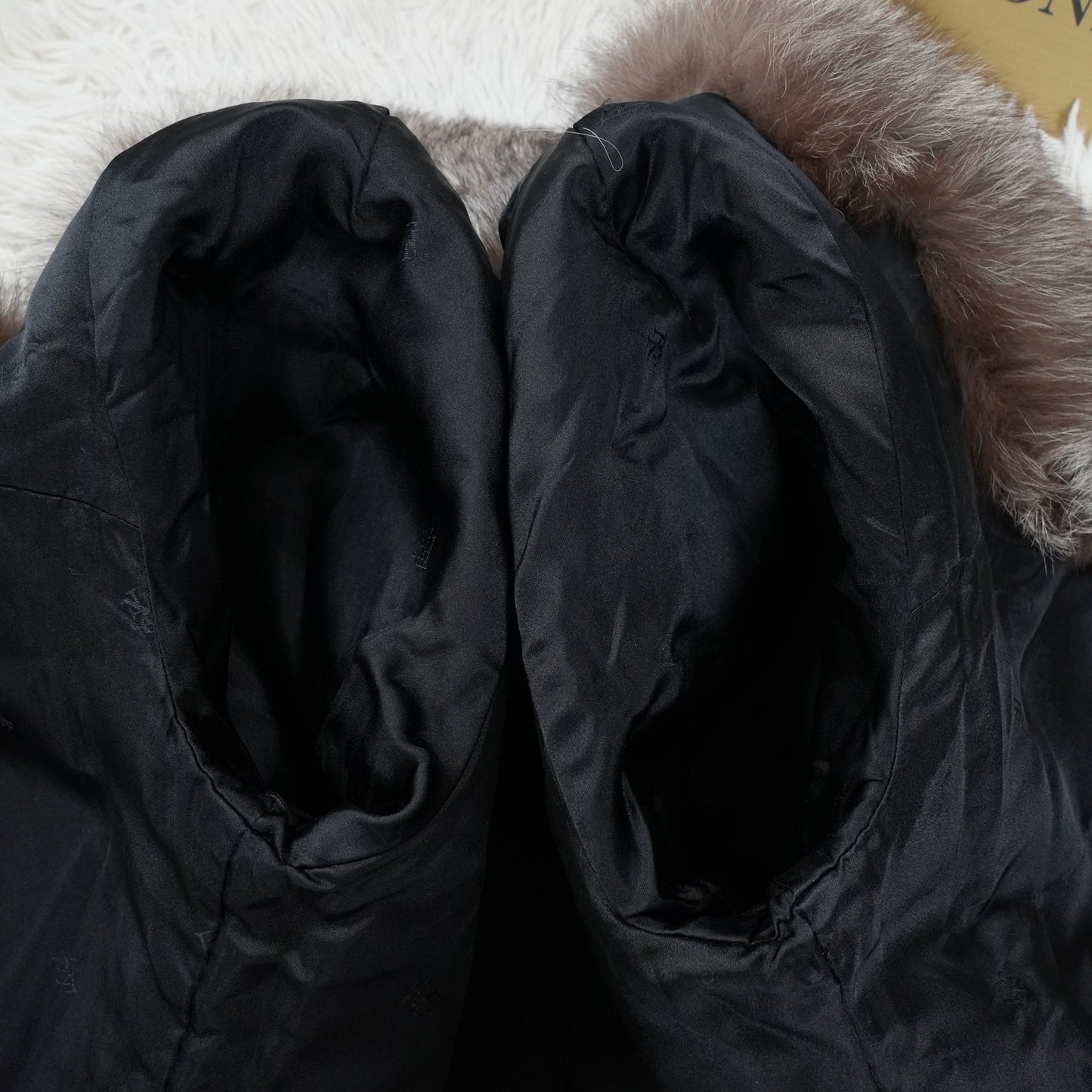 Siler Fox Fur Coat ROTINY - Genuine Vintage Fur From Japan
