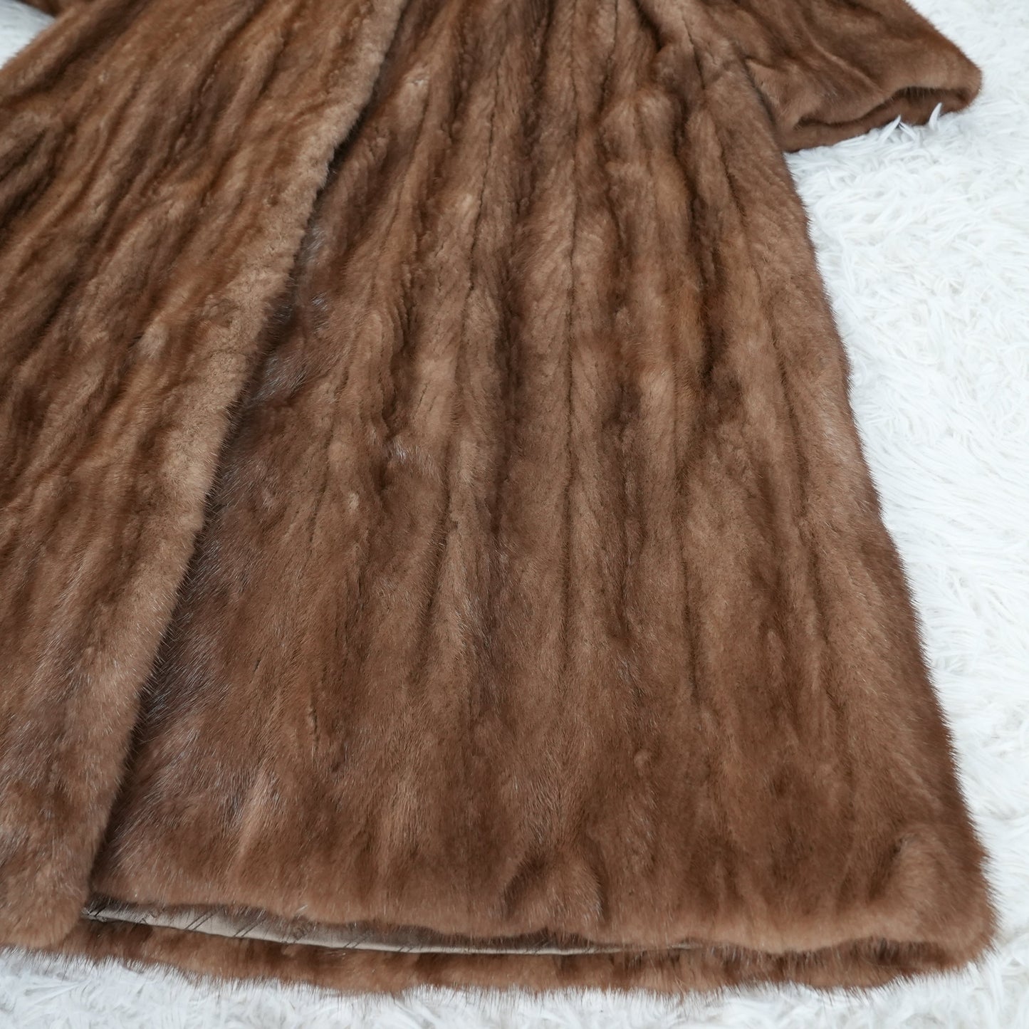 Demi Buff Mink Very Long Coat maxi length SAGA MINK - Genuine Vintage Fur From Japan