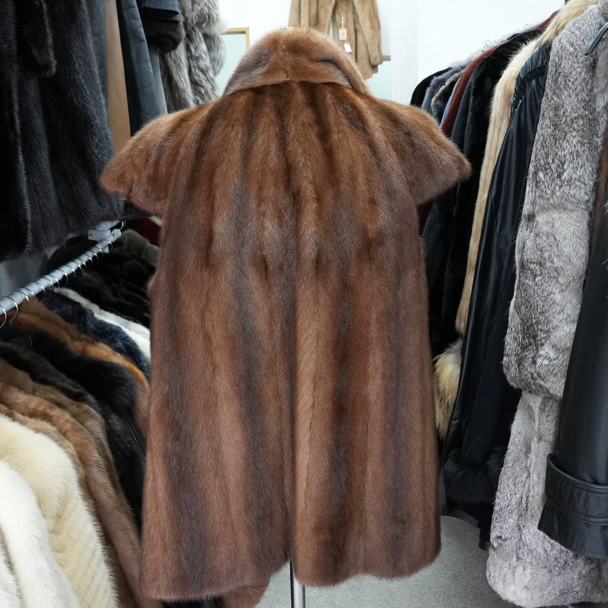 Demi Buff Mink Vest Moonbat- Genuine Vintage Fur From Japan