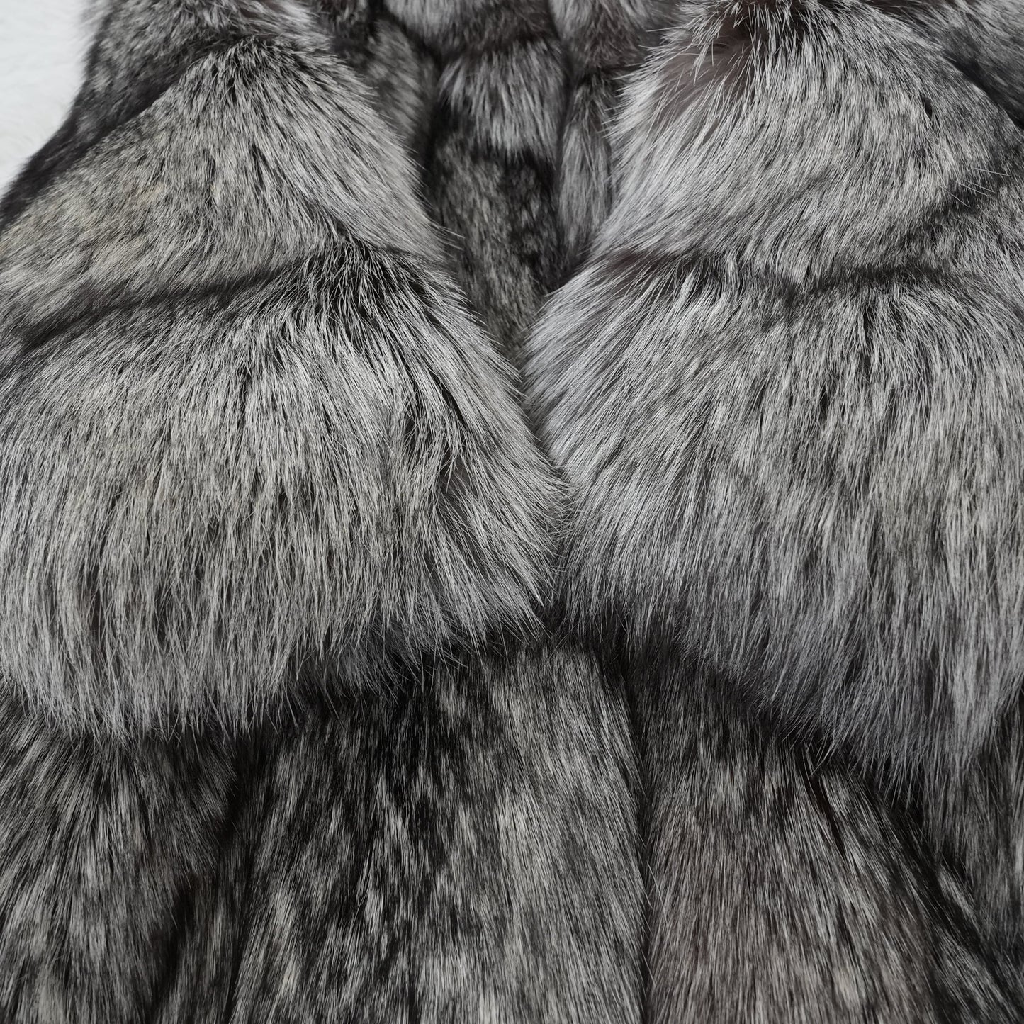 Silver Fox Long Coat Soft and Fuffy -SAGA FOX Vintage Fur Japan