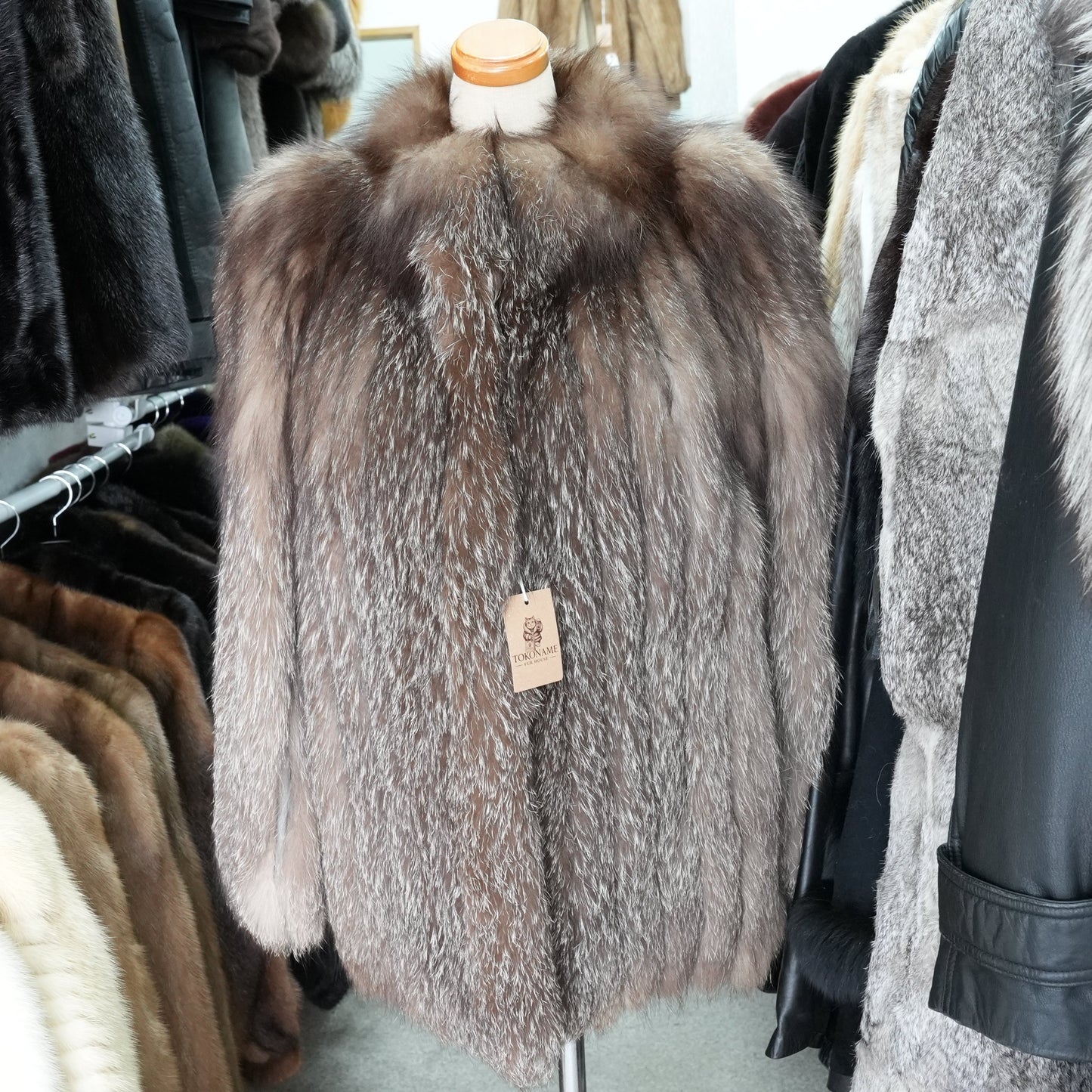 Blue Frost Fox Coat - Genuine Vintage Fur From Japan