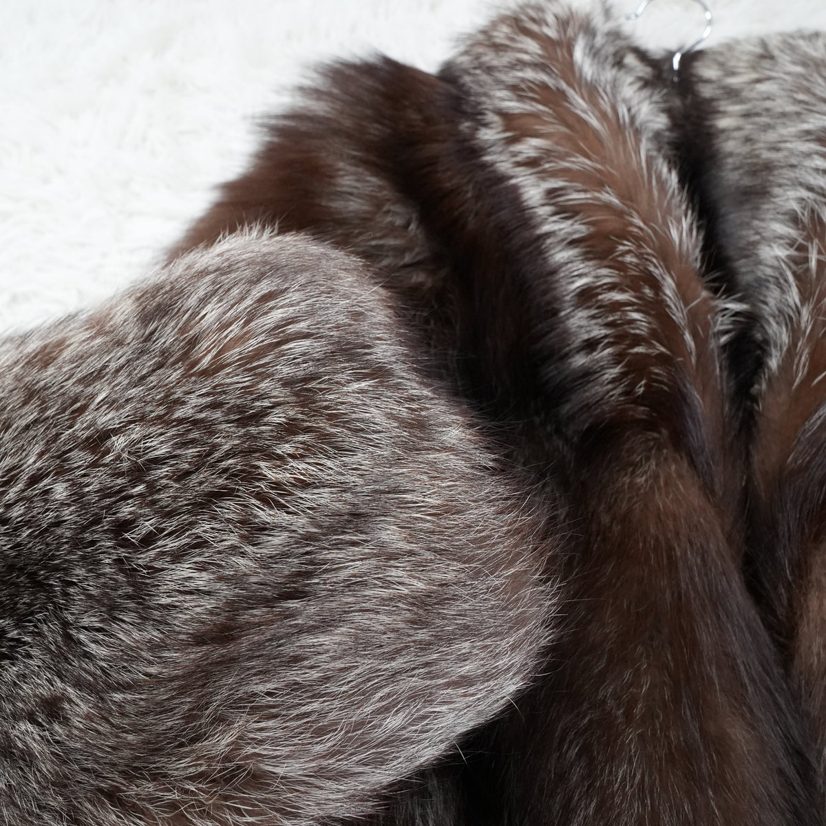 Silver Fox Fur Coat Soft and Fluffy SAGA FOX - Genuine Vintage Fur From Japan