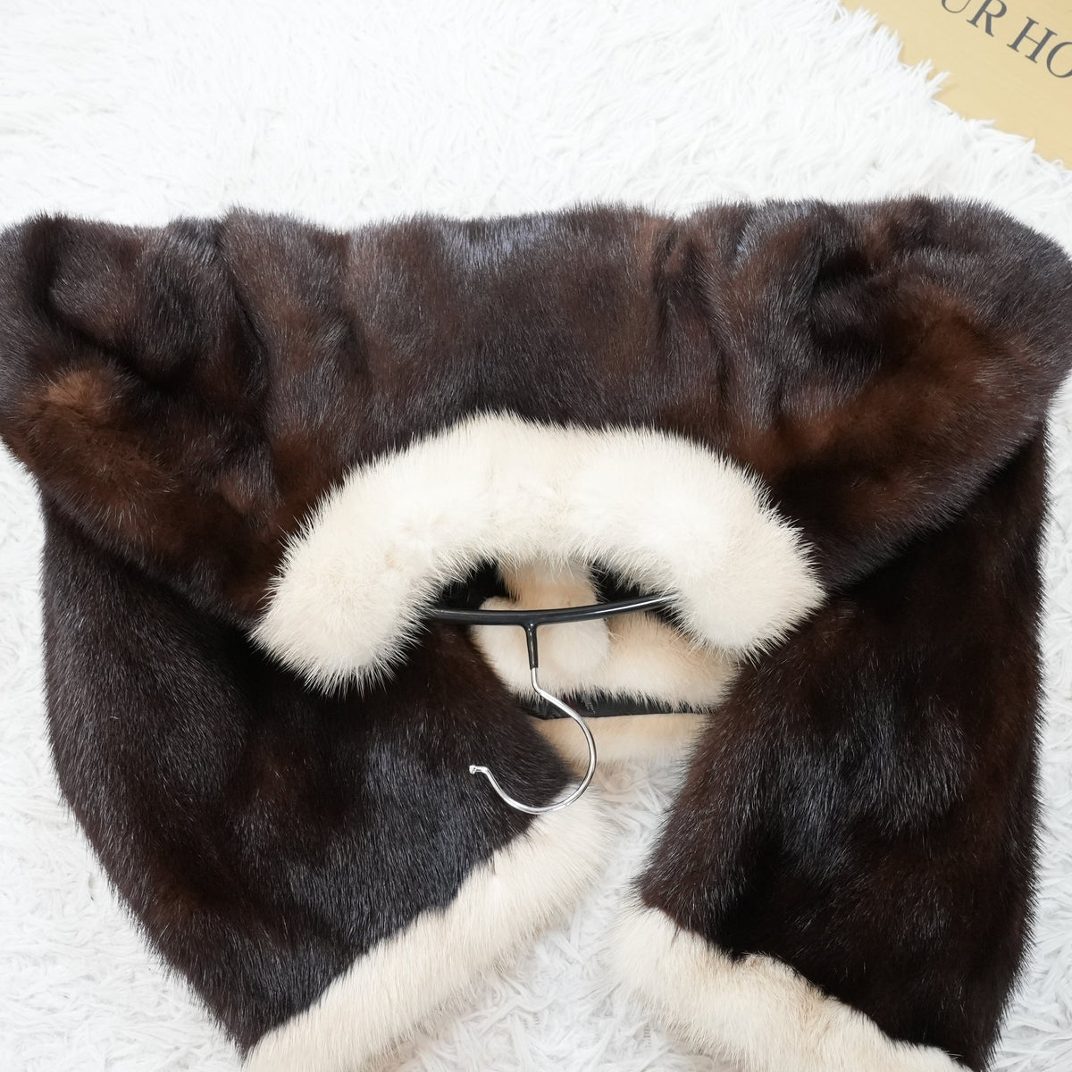 Two tone Crop Mink Fur Jacket - Genuine Vintage Fur From Japan
