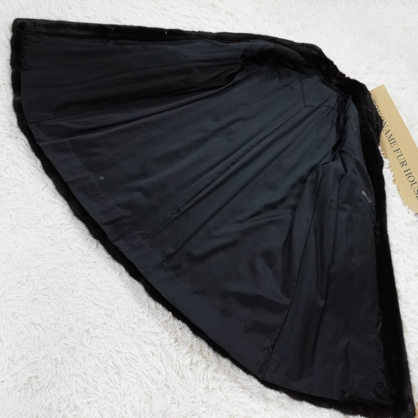 Dark Mink Fur Coat Flare Hem - Genuine Vintage Fur From Japan