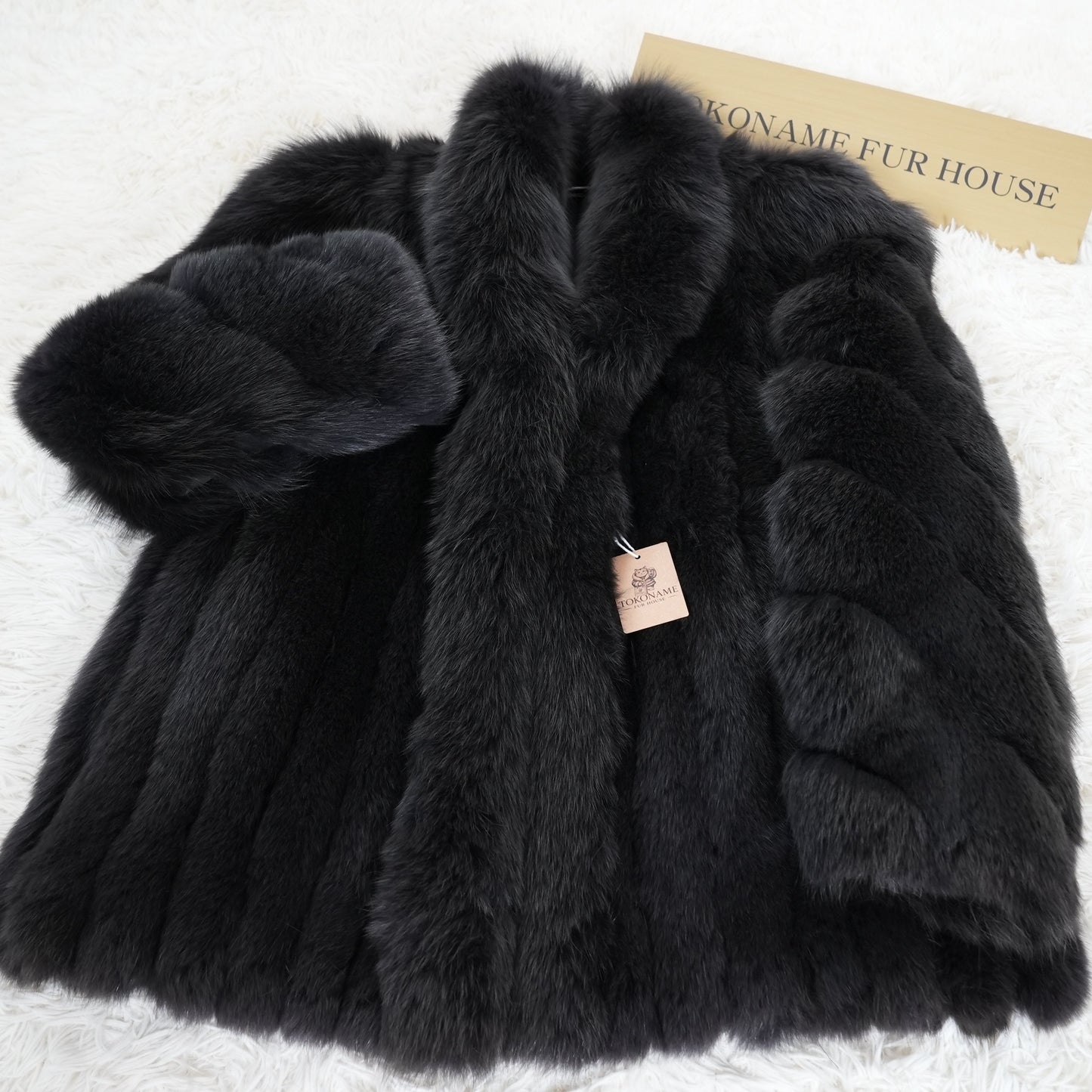 Gray Dye Fox Coat - Saga Fox Genuine Vintage Fur Japan