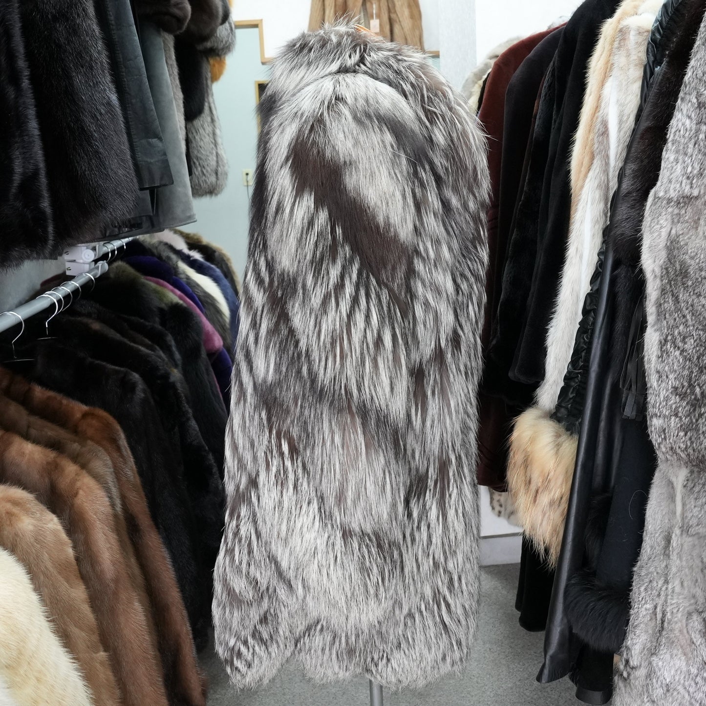Silver Fox Scallop Design Coat EMBA -