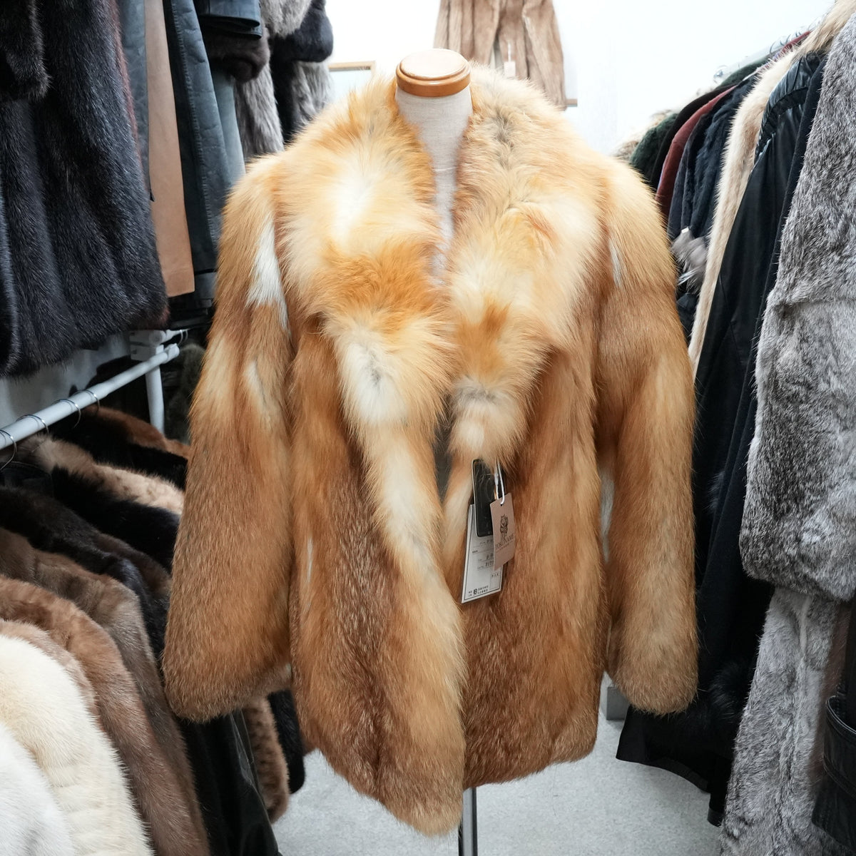 Red Fox Coat - Genuine Vintage Fur From Japan
