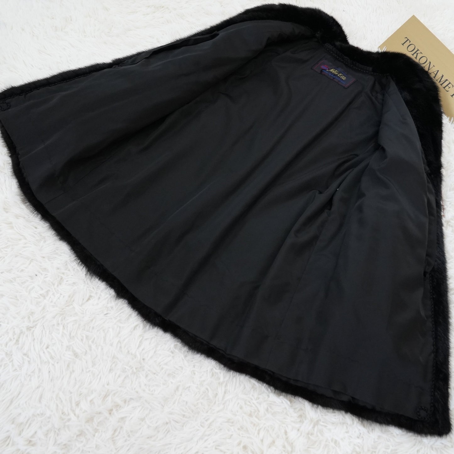 Black Mink Coat Genuine Vintage Fur Japan