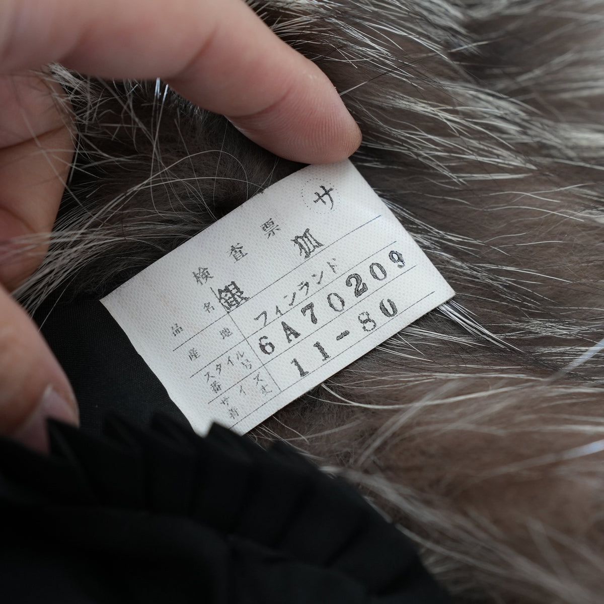 Nordic Silver Fox Fur Coat EMBA - Genuine Vintage Fur From Japan