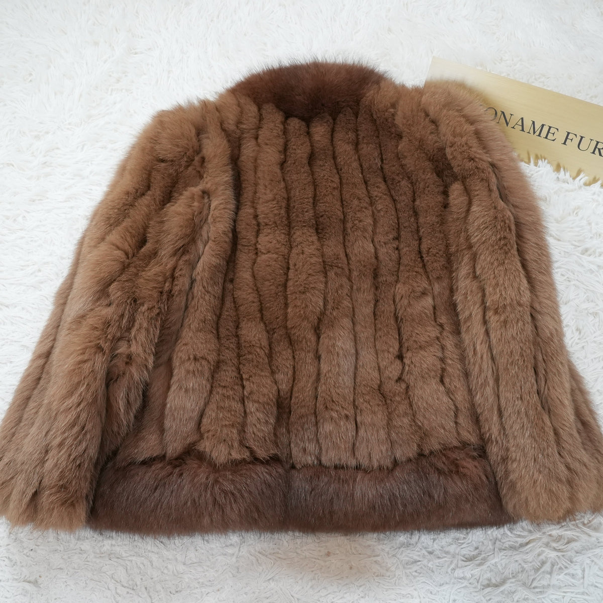 Brown Dyed Fox Fur Coat - Genuine Vintage Fur From Japan