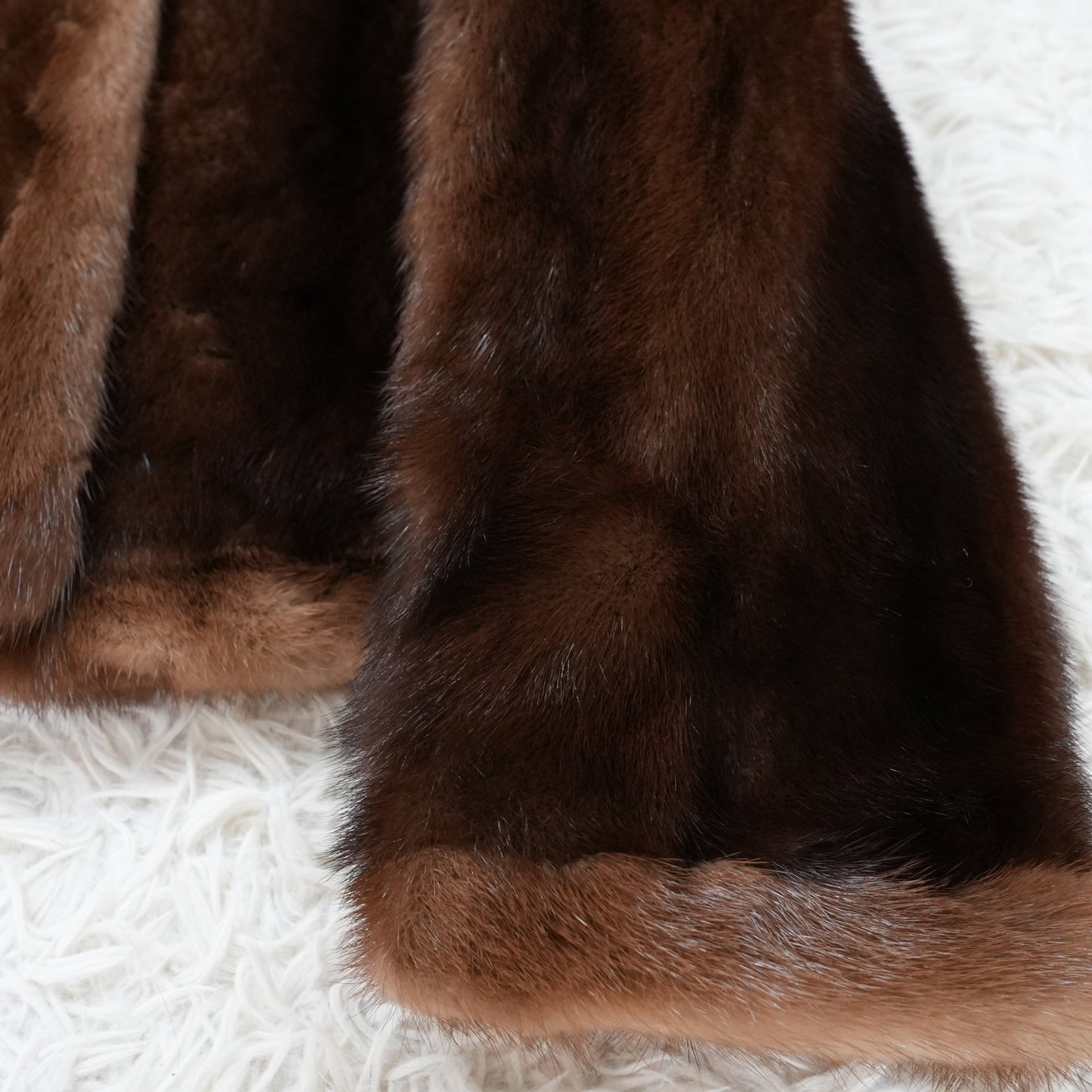 Dark Mink cropd Jacket SAGA MINK - Genuine Vintage Fur From Japan