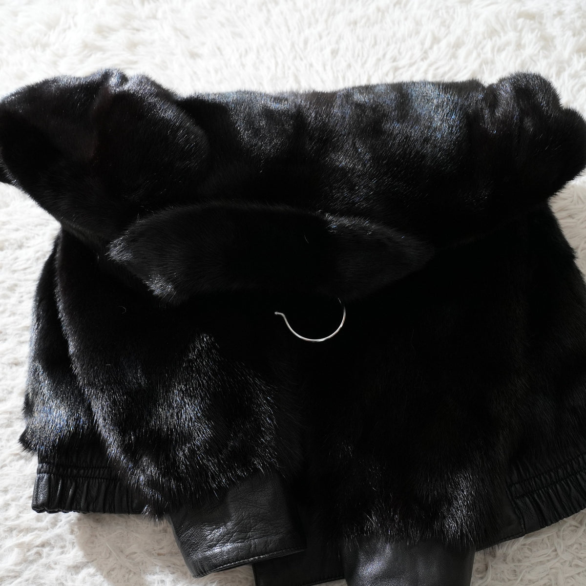 Men Mink and Leather Reversible Bomber Jacket- Genuine Vintage Fur From Japan