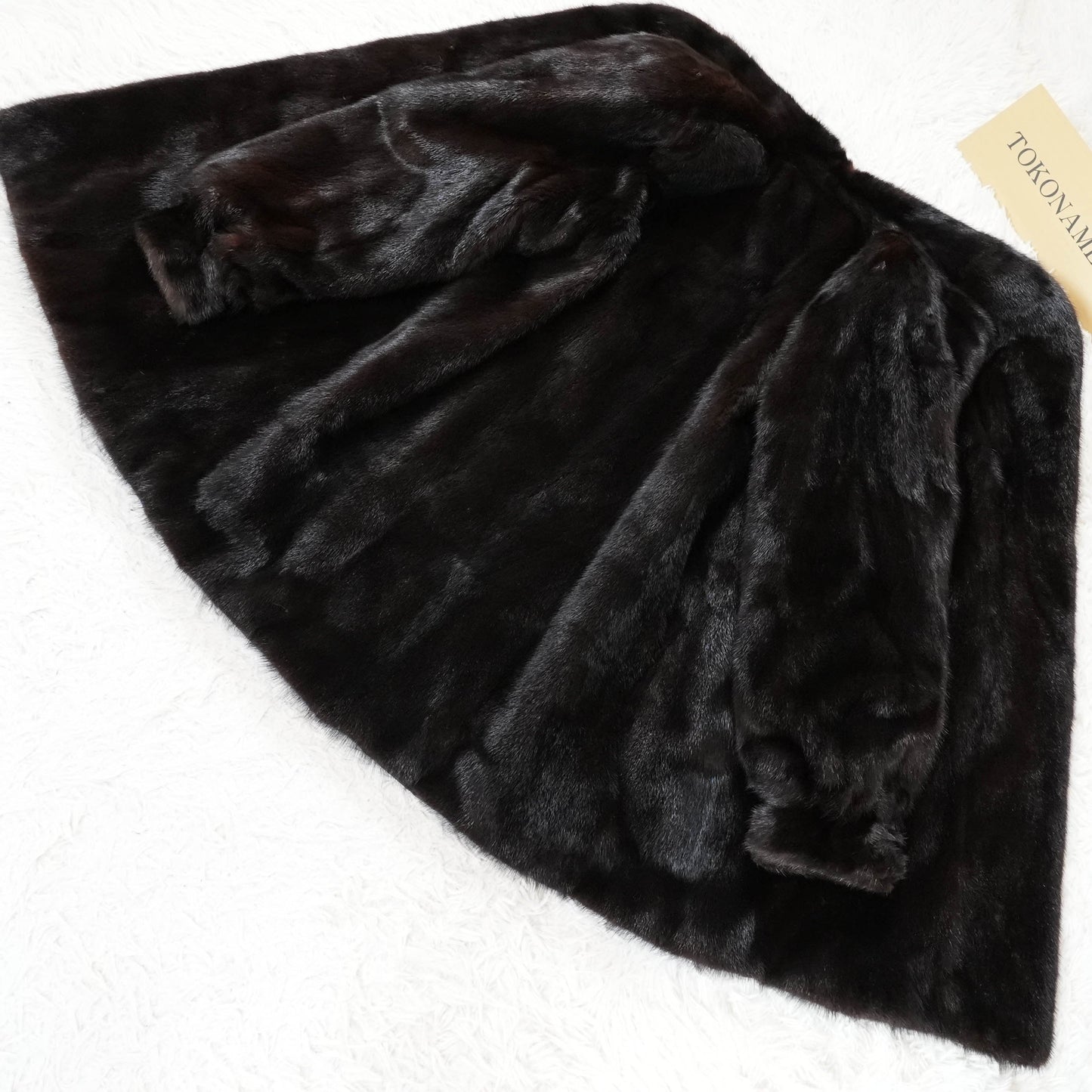 SAGA MINK Dark mink Half Coat - Genuine Vintage Fur From Japan